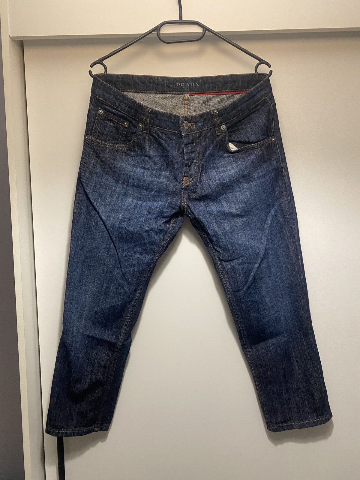 Prada Prada luxury 3/4 denim jeans y2k straight fit Size 27" / US 4 / IT 40 - 1 Thumbnail