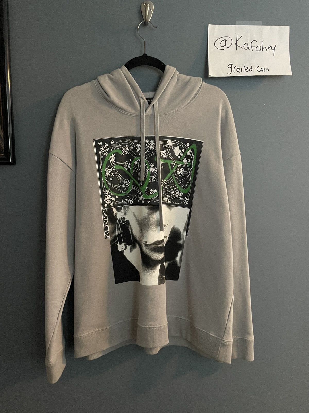 Raf Simons Raf Simons Grey Graphic Hoodie SS19 Size US M / EU 48-50 / 2 - 1 Thumbnail