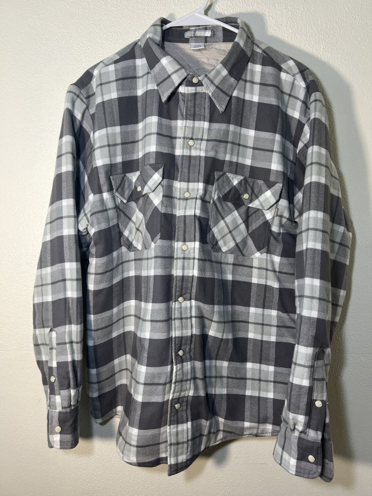 JJJJound Jjjjound Quilted Plaid Jacket Gray and White Size US L / EU 52-54 / 3 - 3 Thumbnail