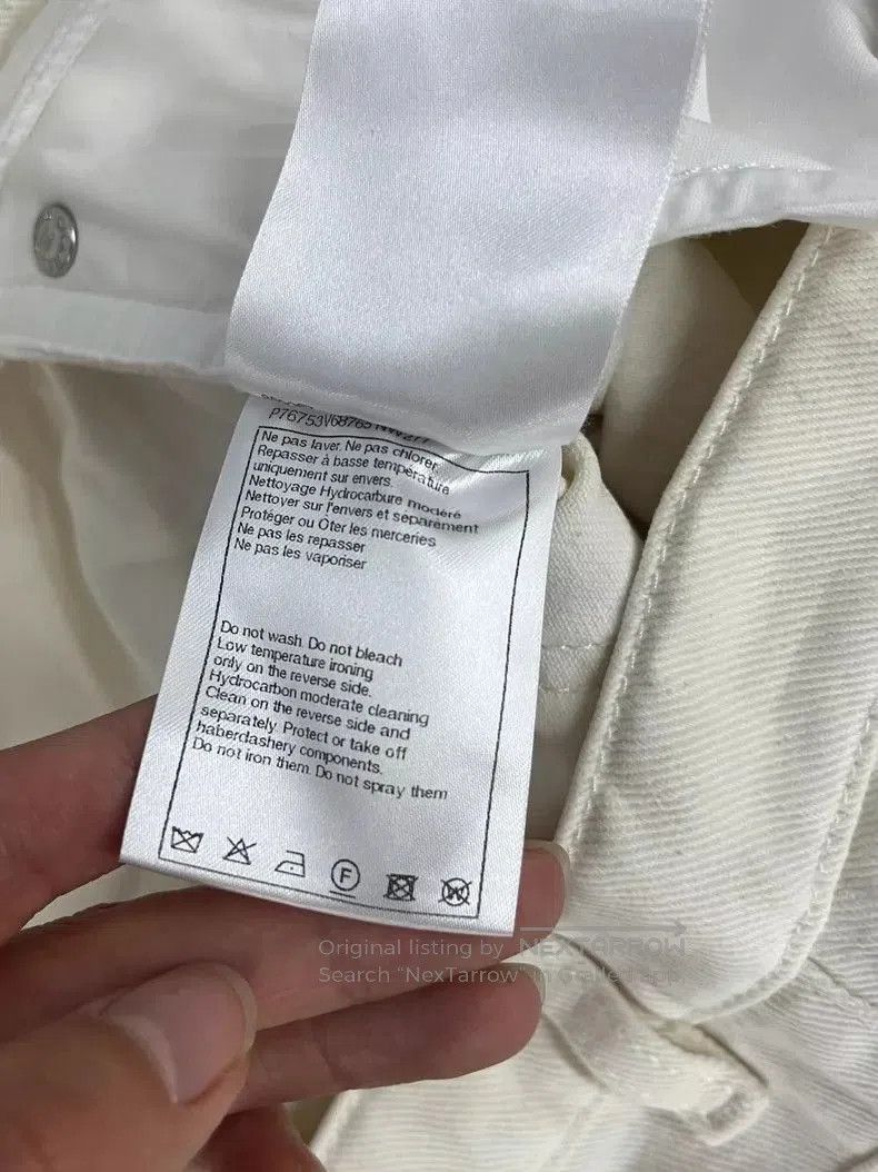Chanel Chanel 24P White Cutout Jeans. Size US 38 / EU 54 - 6 Thumbnail