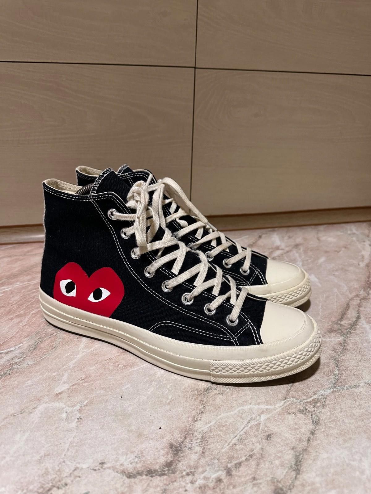 Converse Comme des Garçons PLAY x Converse Chuck 70 High-Top Sneaker Size US 9 / EU 42 - 1 Thumbnail