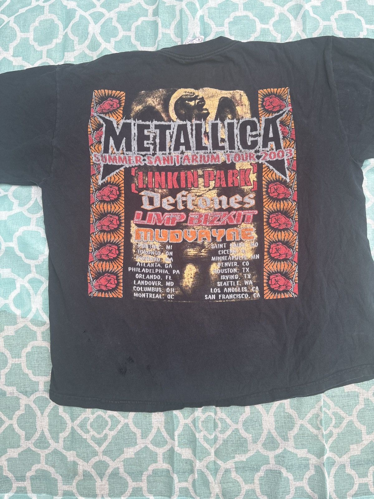 Band Tees × Vintage METALLICA SUMMER SANITARIUM 2003 Size US XL / EU 56 / 4 - 3 Thumbnail