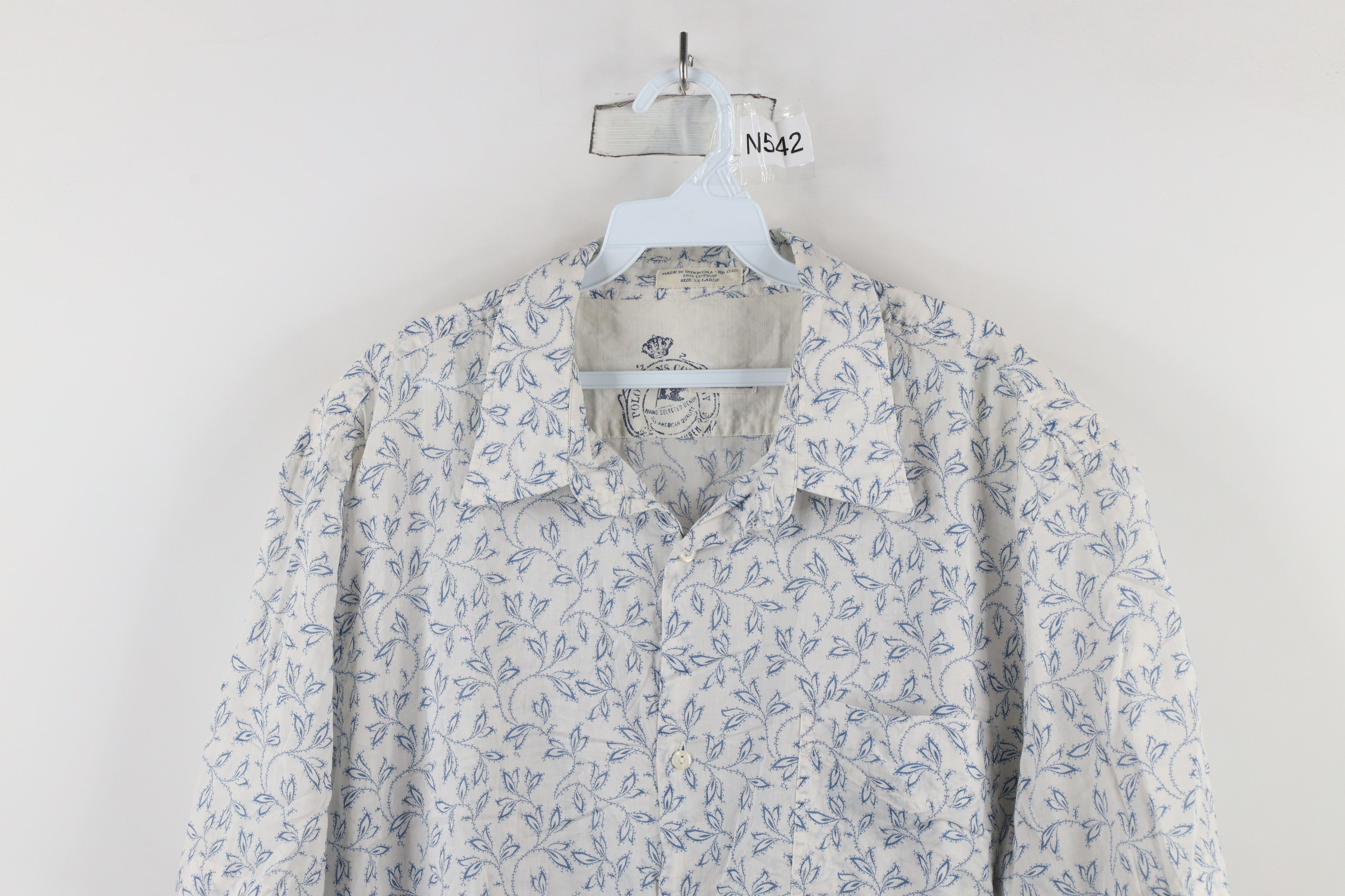 Ralph Lauren × Vintage Vintage 90s Ralph Lauren Lightweight Button Shirt Cotton Size US XXL / EU 58 / 5 - 2 Thumbnail