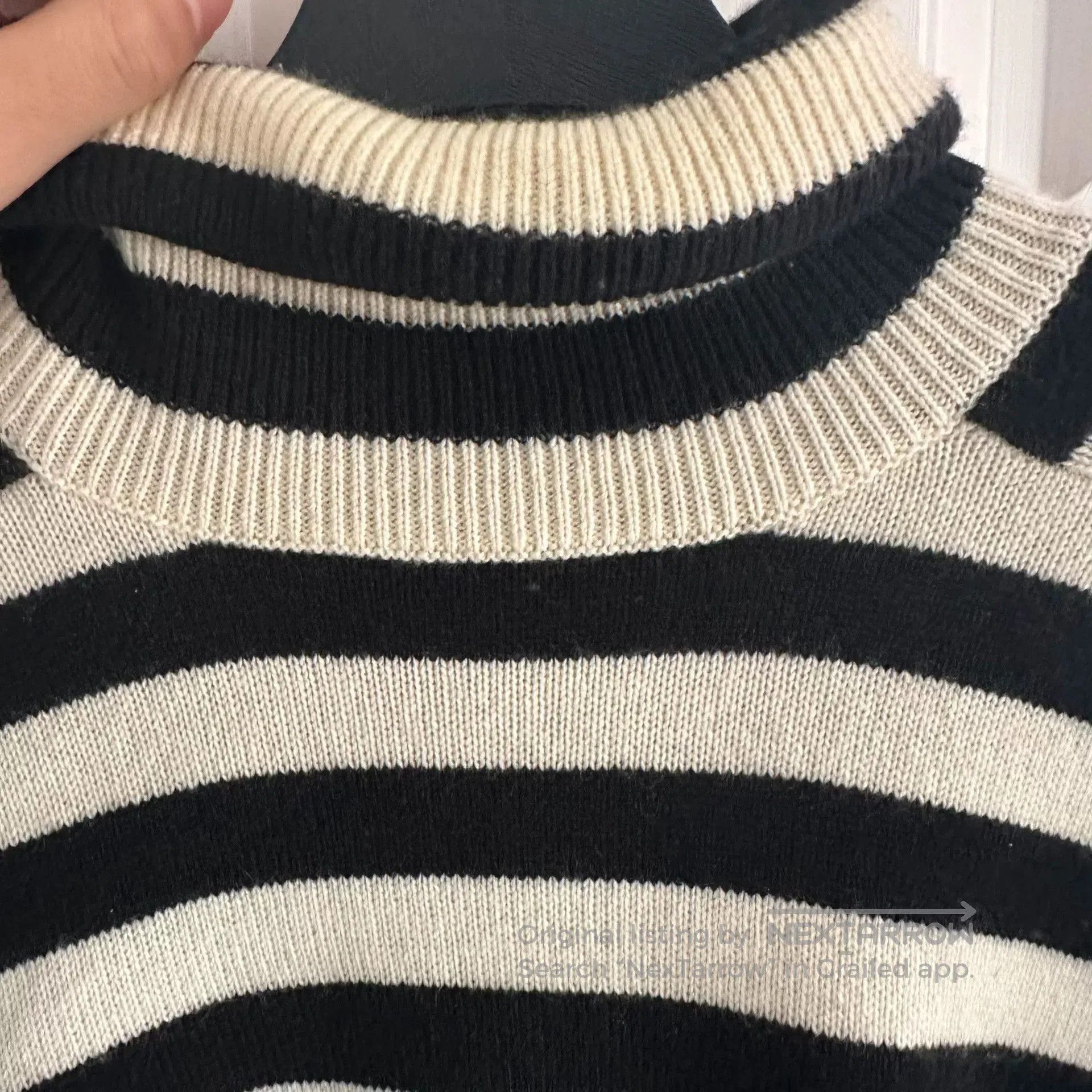 Saint Laurent Paris Saint Laurent Black White Striped Turtleneck. Size US L / EU 52-54 / 3 - 4 Thumbnail