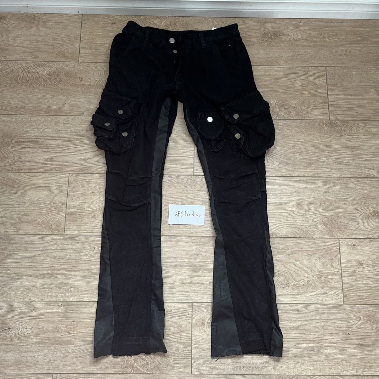 Rare Opium Waxed Cargo Flare Denim worn by Quan Grailed