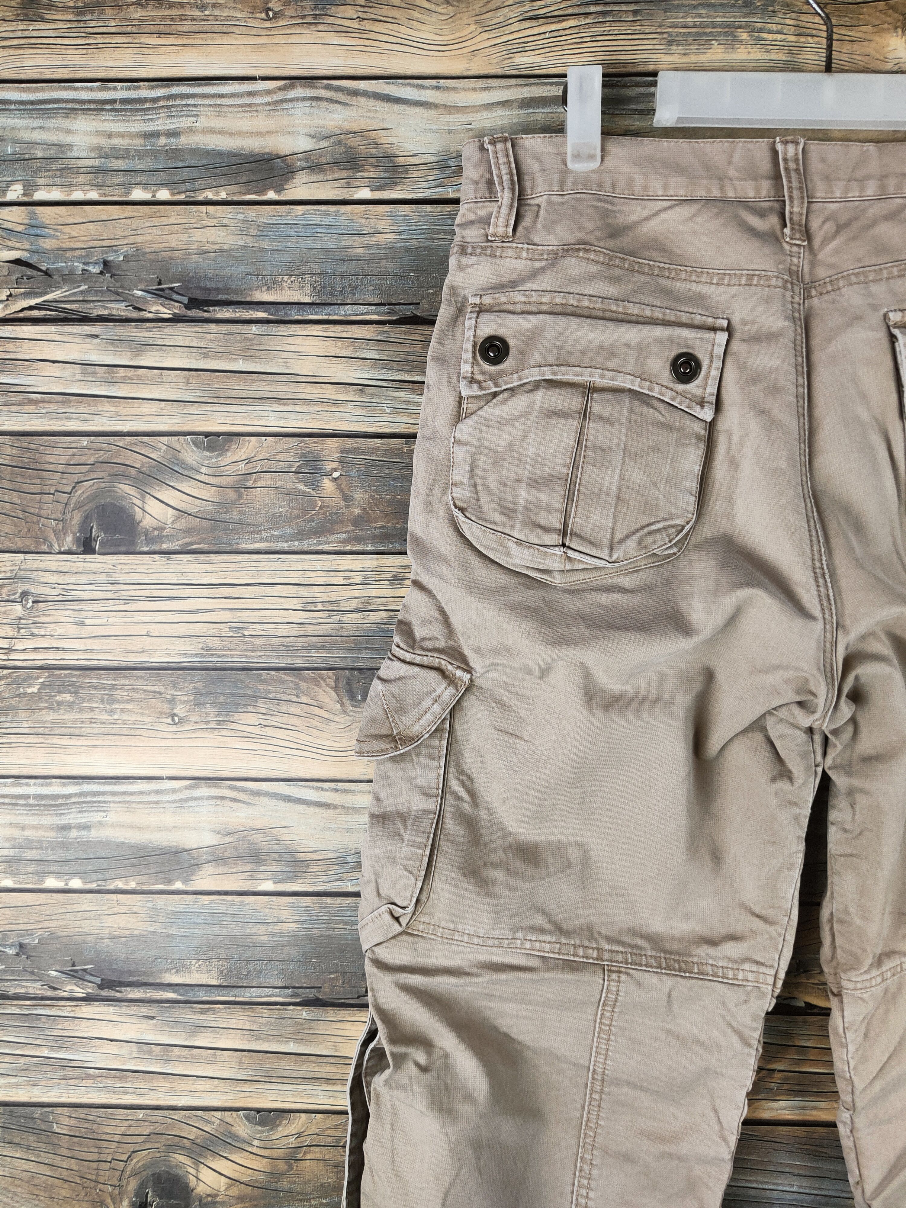 LOWBOX DL Lowbox Beige Multipocket Cargo Pants #46-398 Size US 32 / EU 48 - 8 Thumbnail