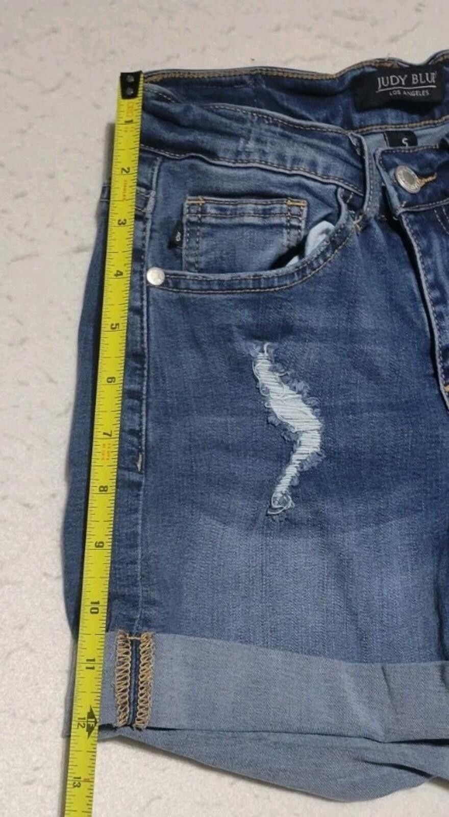 Other Judy Blue Denim Shorts Women’s S Distressed Rise Rolled Hem Size 28" / US 6 / IT 42 - 7 Thumbnail