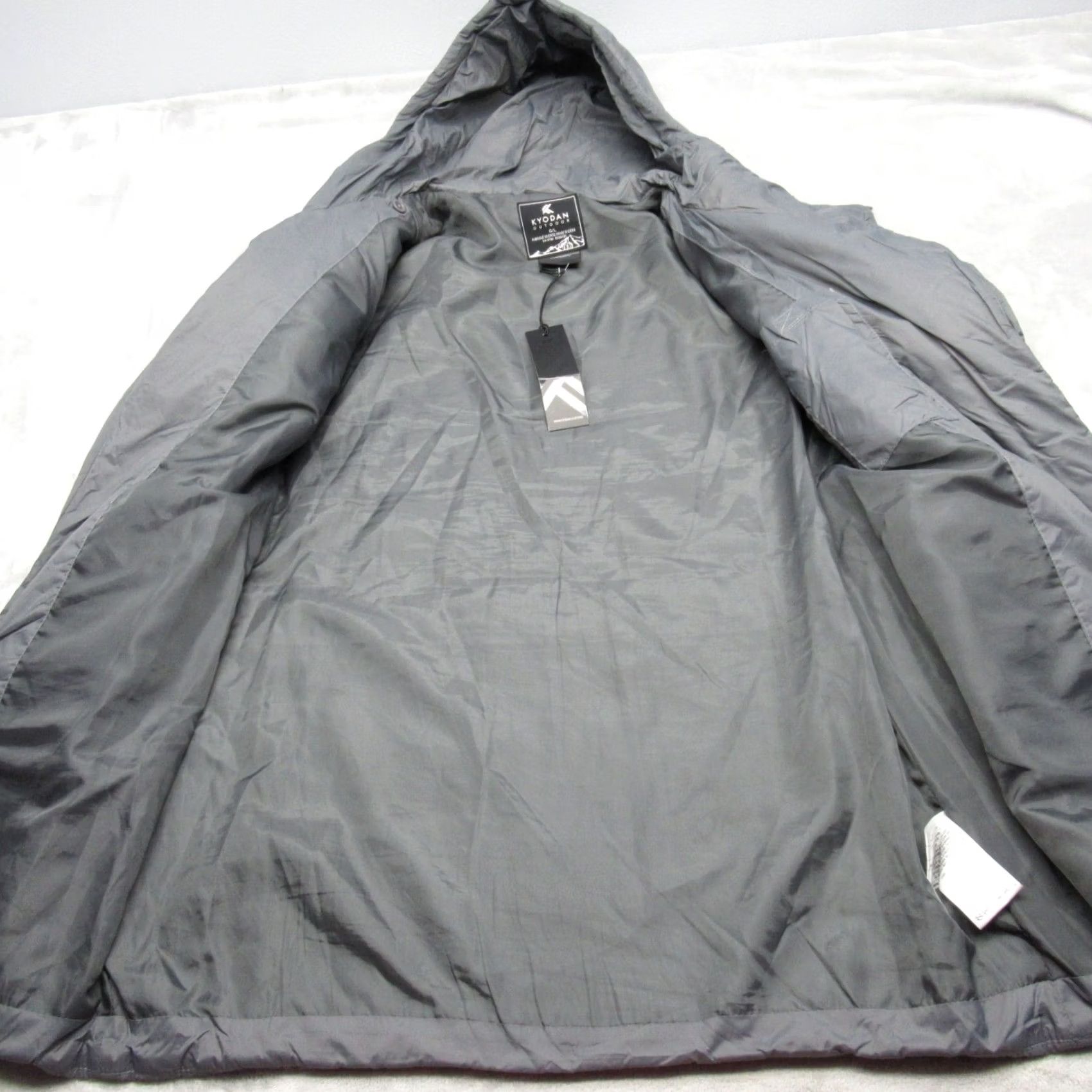 Kyodan Kyodan Outdoor Jacket Womens Large Gray Zip Hood Full Zip Puffer Hiking Camp NWD Size L / US 10 / IT 46 - 4 Thumbnail