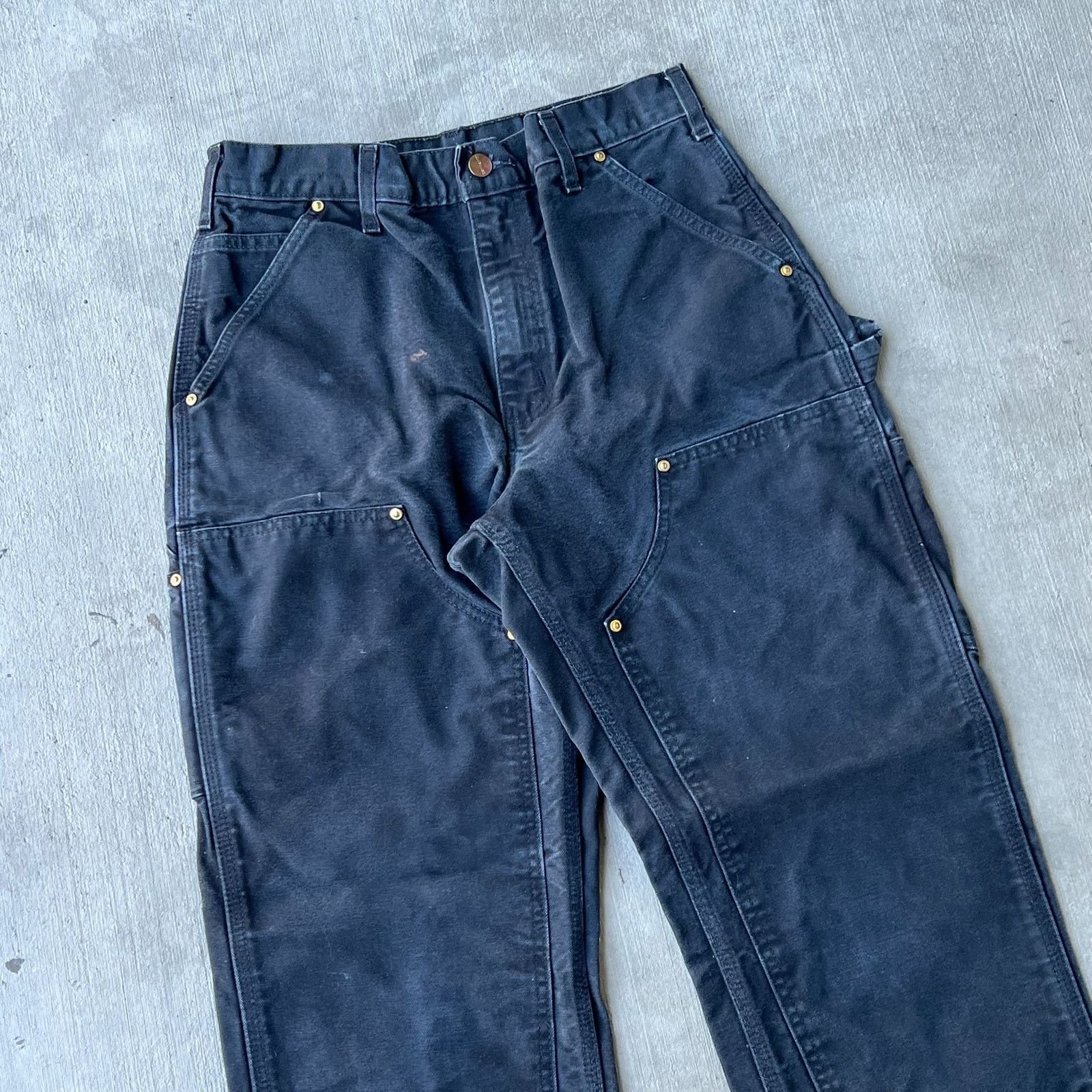 Carhartt × Vintage Carhartt black double knee work wear carpenter pants Size US 28 / EU 44 - 2 Thumbnail