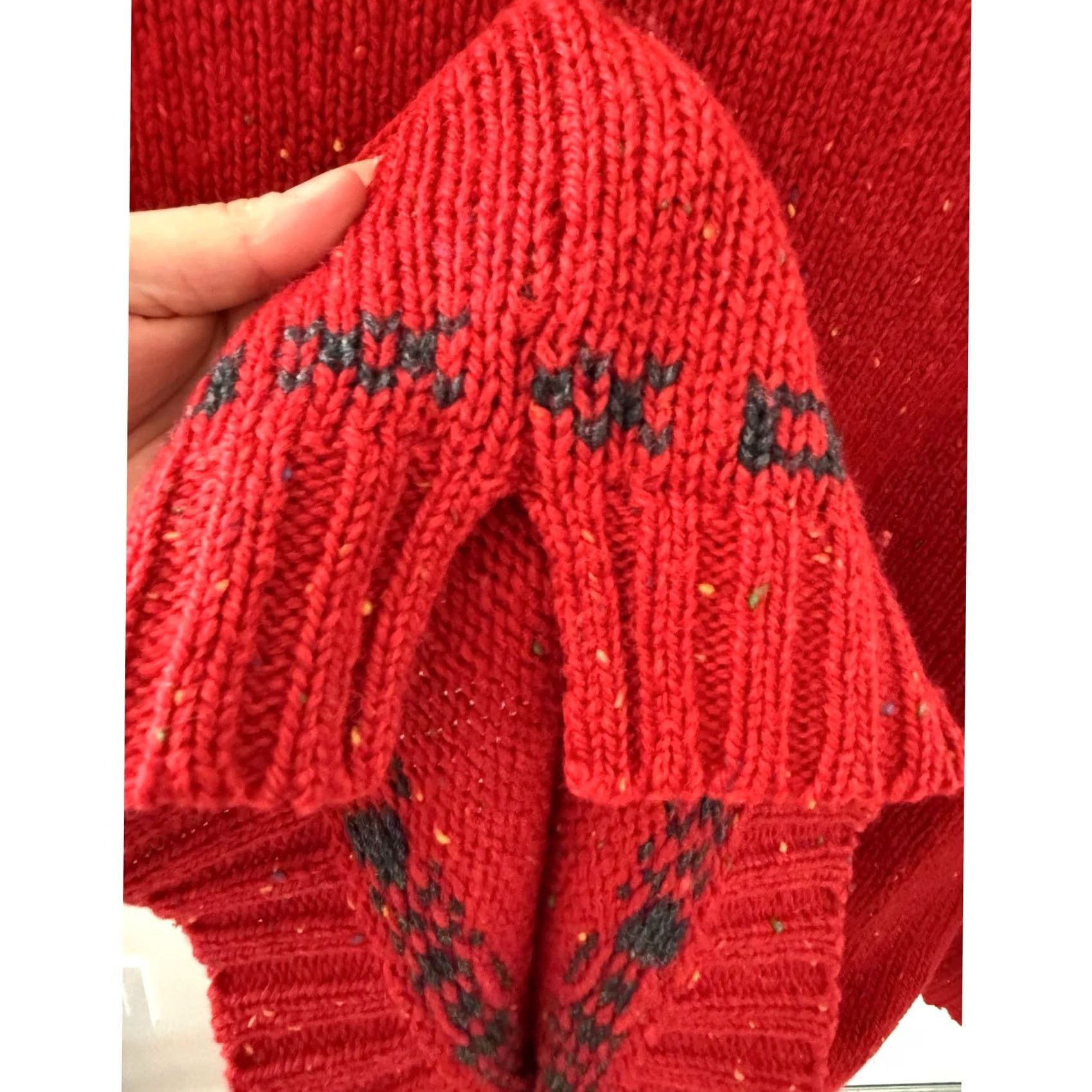 Eddie Bauer VINTAGE Eddie Bauer Sweater M Petite Wool Red Snowflake Mockneck Knit Pullover Women Size M / US 6-8 / IT 42-44 - 3 Thumbnail