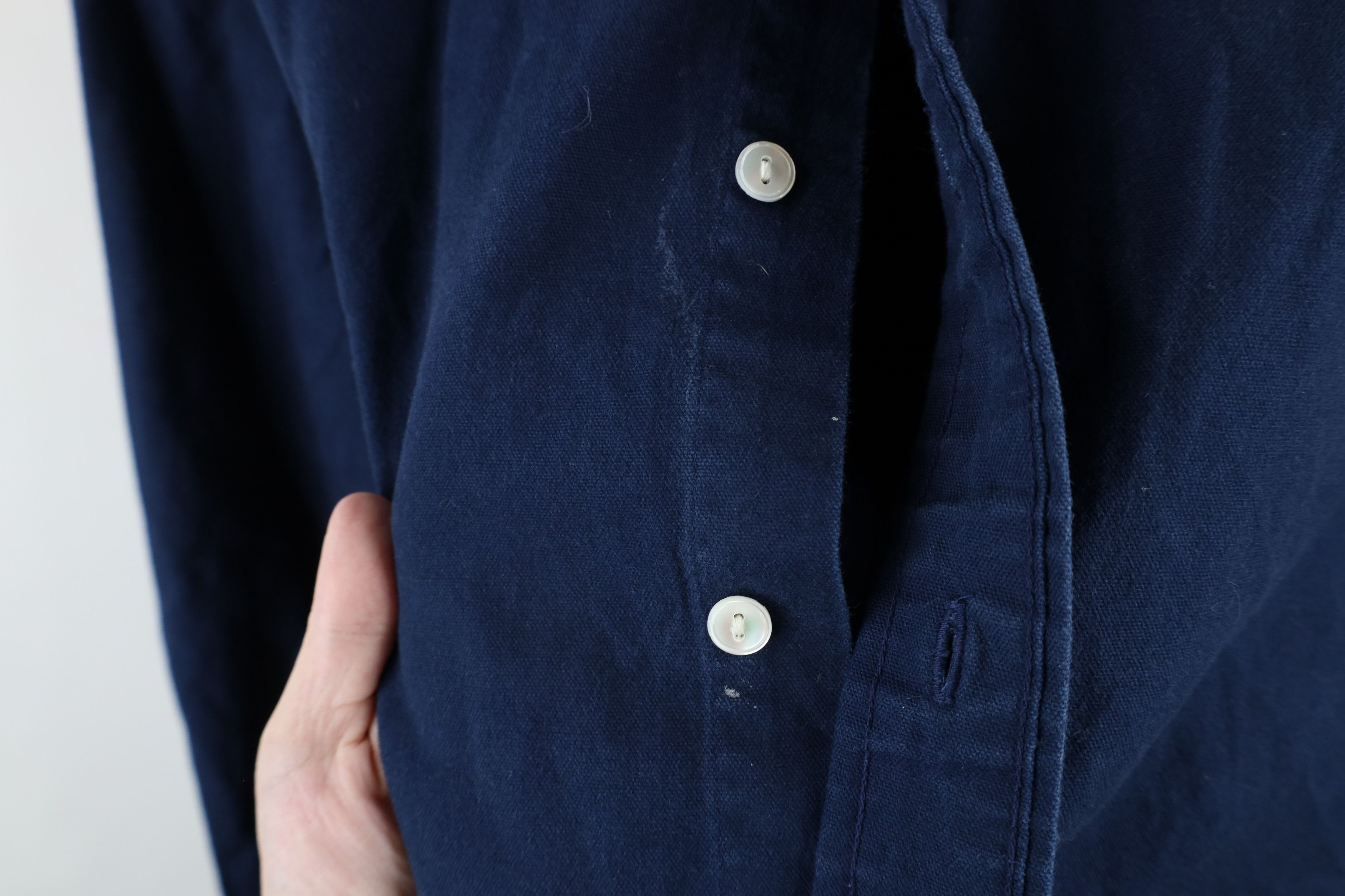 Ralph Lauren × Vintage Vintage 90s Ralph Lauren Collared Button Shirt Blue Cotton Size L / US 10 / IT 46 - 6 Thumbnail