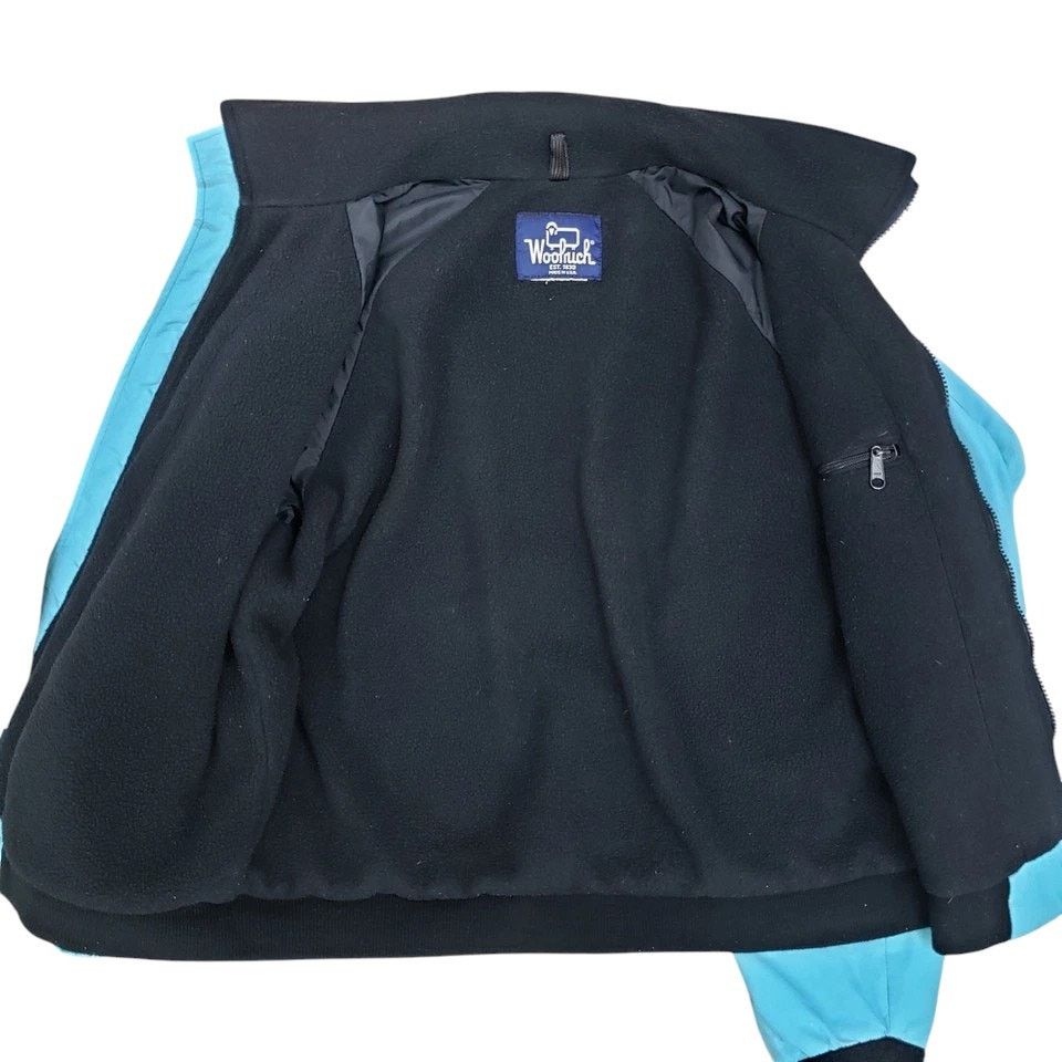 Vintage × Woolrich Woolen Mills Vintage 90s Woolrich Teal Fleece Lined Bomber Jacket USA Size US M / EU 48-50 / 2 - 10 Thumbnail