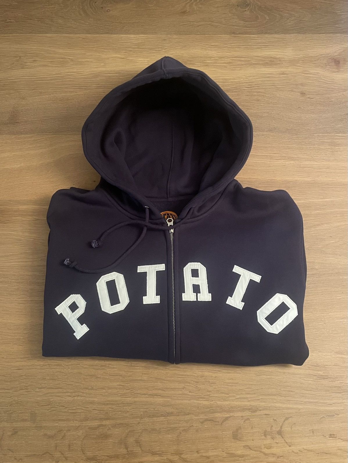 Imran Potato Potato Varsity Applique Zip-Up Hoodie | Grailed