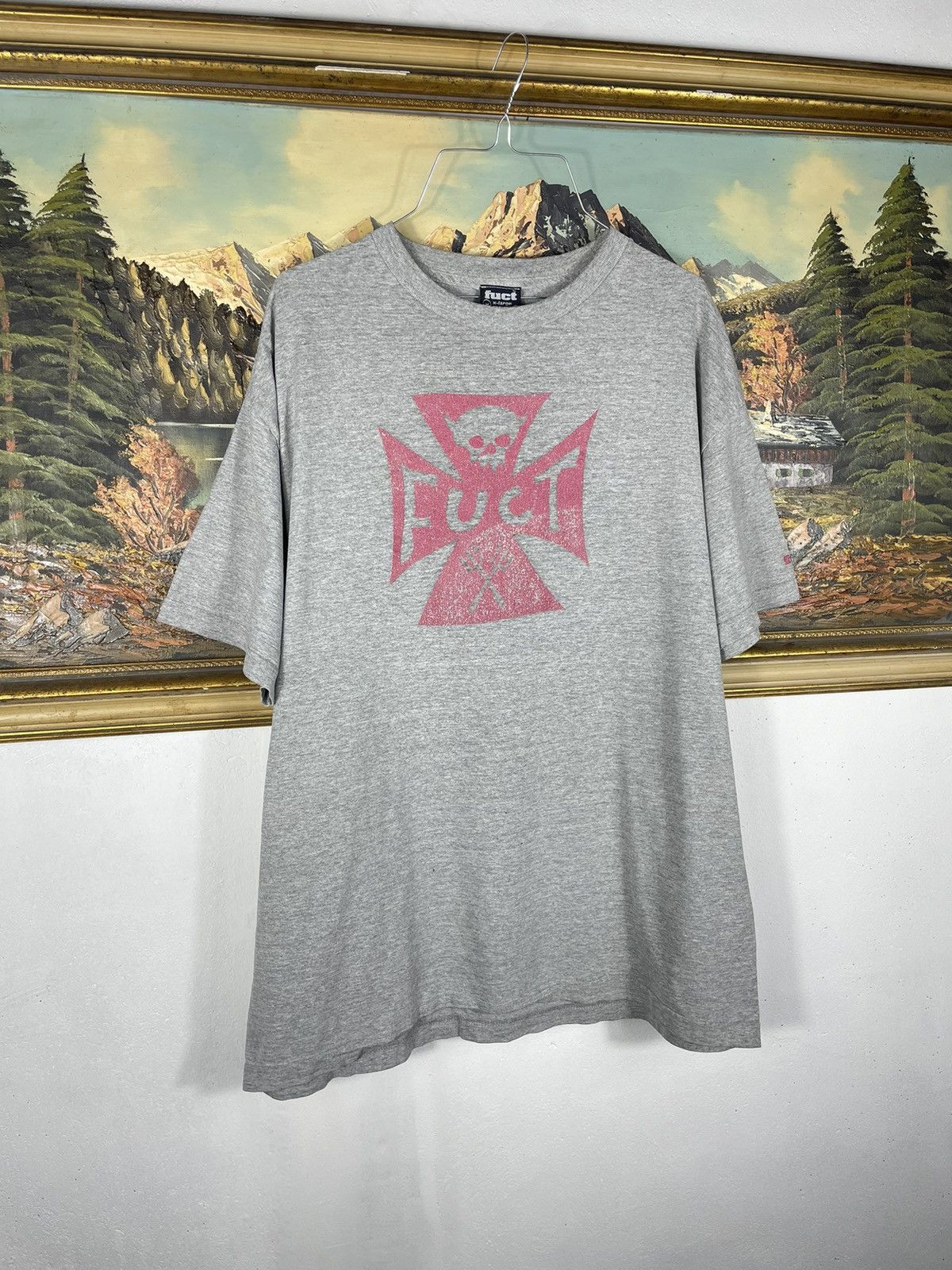 FUCT × No Fear × Shorty's Skateboards Vintage retro 90s Cross Fuct Big logo skate t-shirt tee tees Size US XL / EU 56 / 4 - 3 Thumbnail