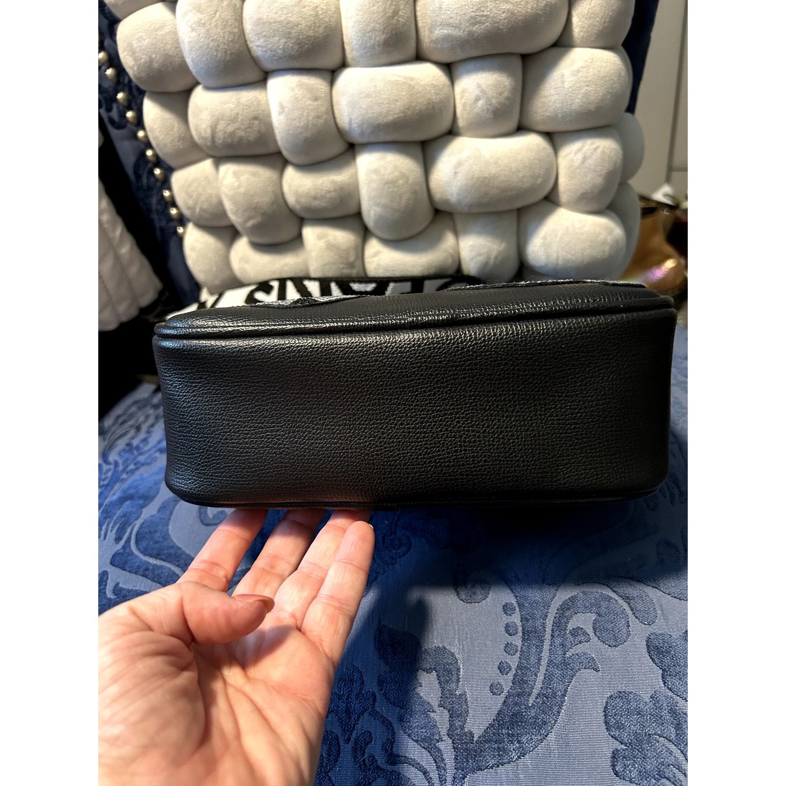 Karl Lagerfeld Karl Lagerfeld Maybelle Black Rhinestone Duo Camera Bag NWOT Size ONE SIZE - 2 Thumbnail