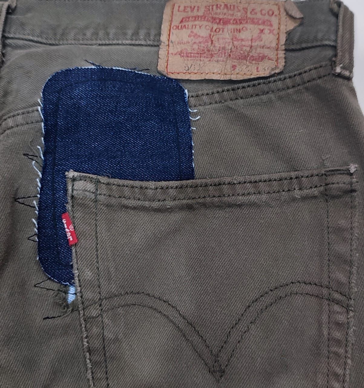 Levi's Vintage Clothing LEVIS'501 patcwork vintage distressed Size US 34 / EU 50 - 6 Thumbnail