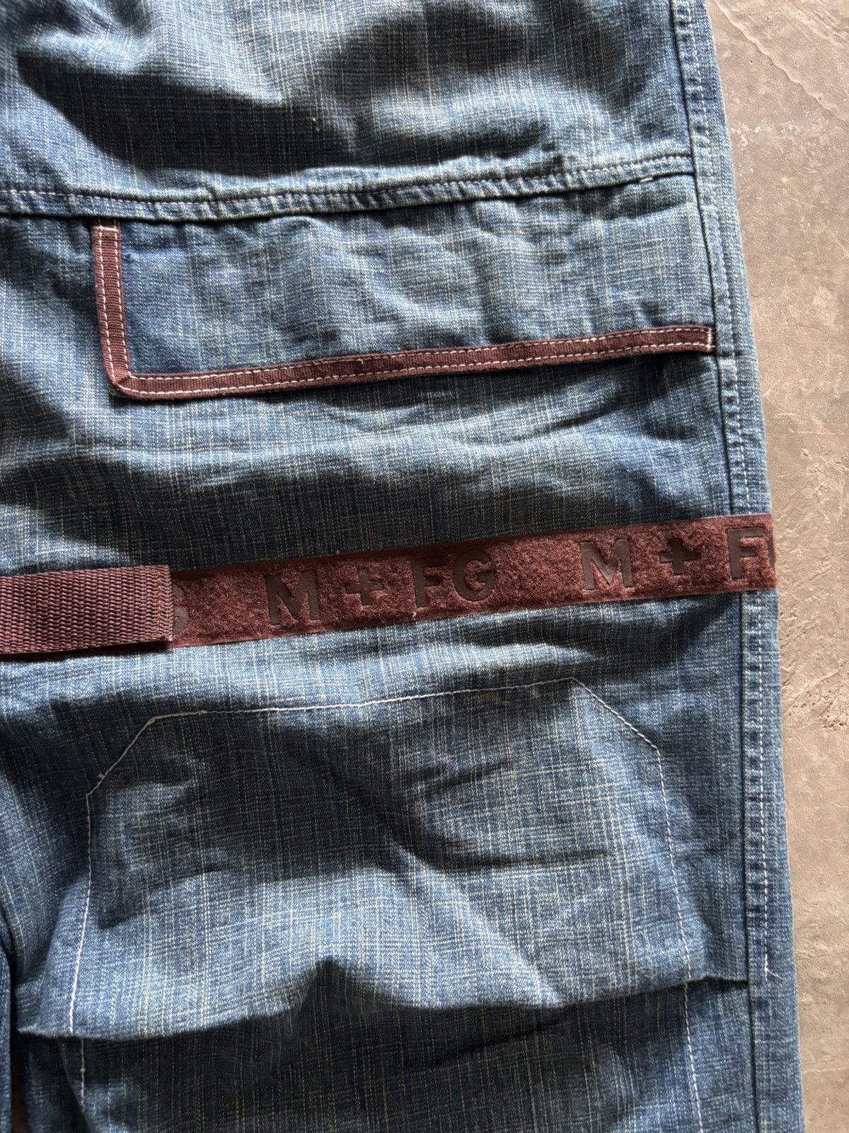 Marithe + Francois Girbaud RARE MFG marithe francois girbaud BAGGY STRAP WIDE LEG JEANS Size US 35 - 11 Thumbnail