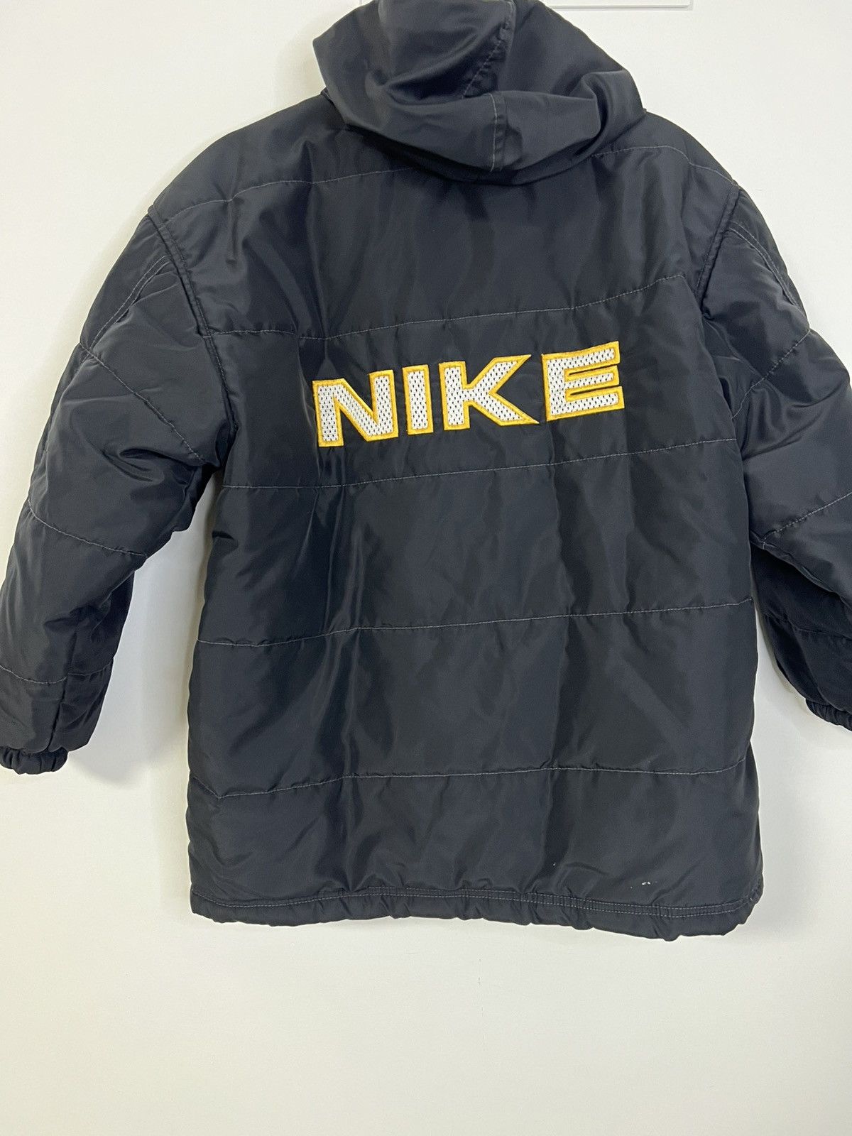 Nike Vintage nike parka jacket black xs yellow Size XS / US 0-2 / IT 36-38 - 4 Thumbnail