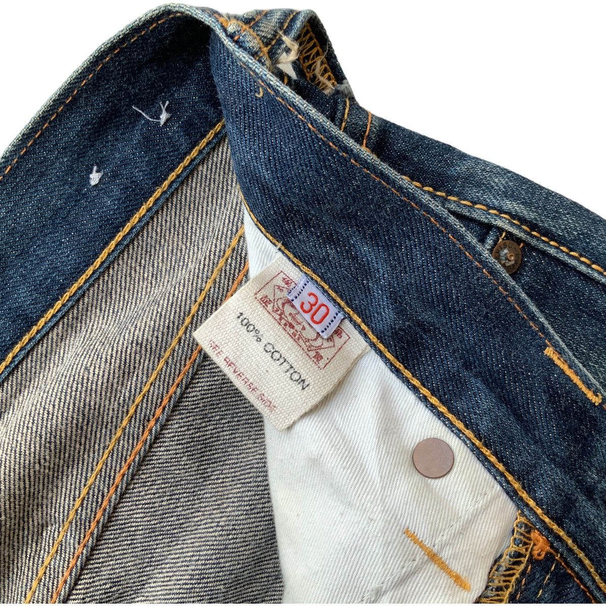 Evisu × Japanese Brand EVISU BRUSHSTROKES DAICOCK SELVEDGE JEANS Size US 30 / EU 46 - 7 Thumbnail