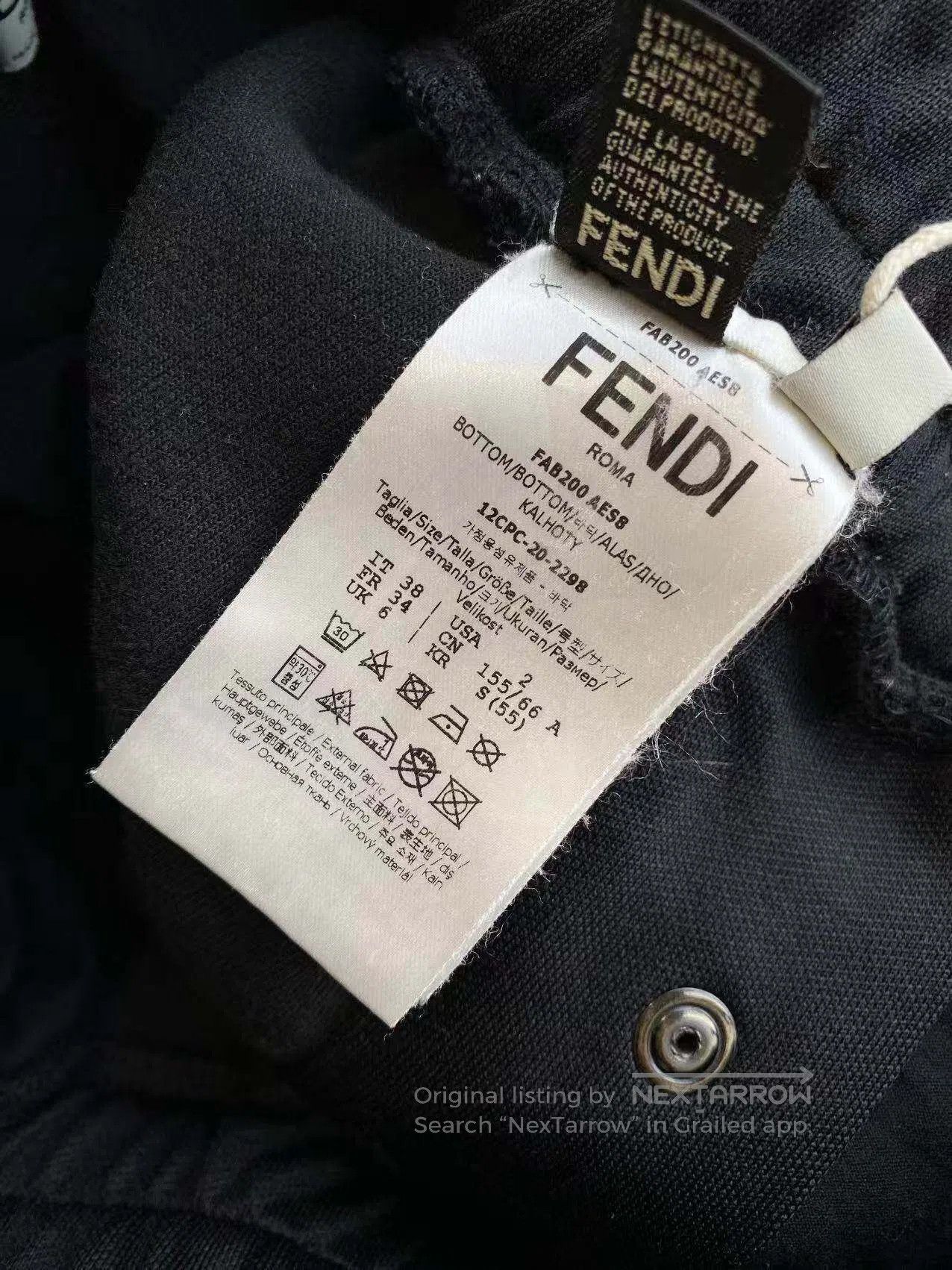 Fendi Fendi Double F string pants| Size 25" / US 0 / IT 36 - 6 Thumbnail