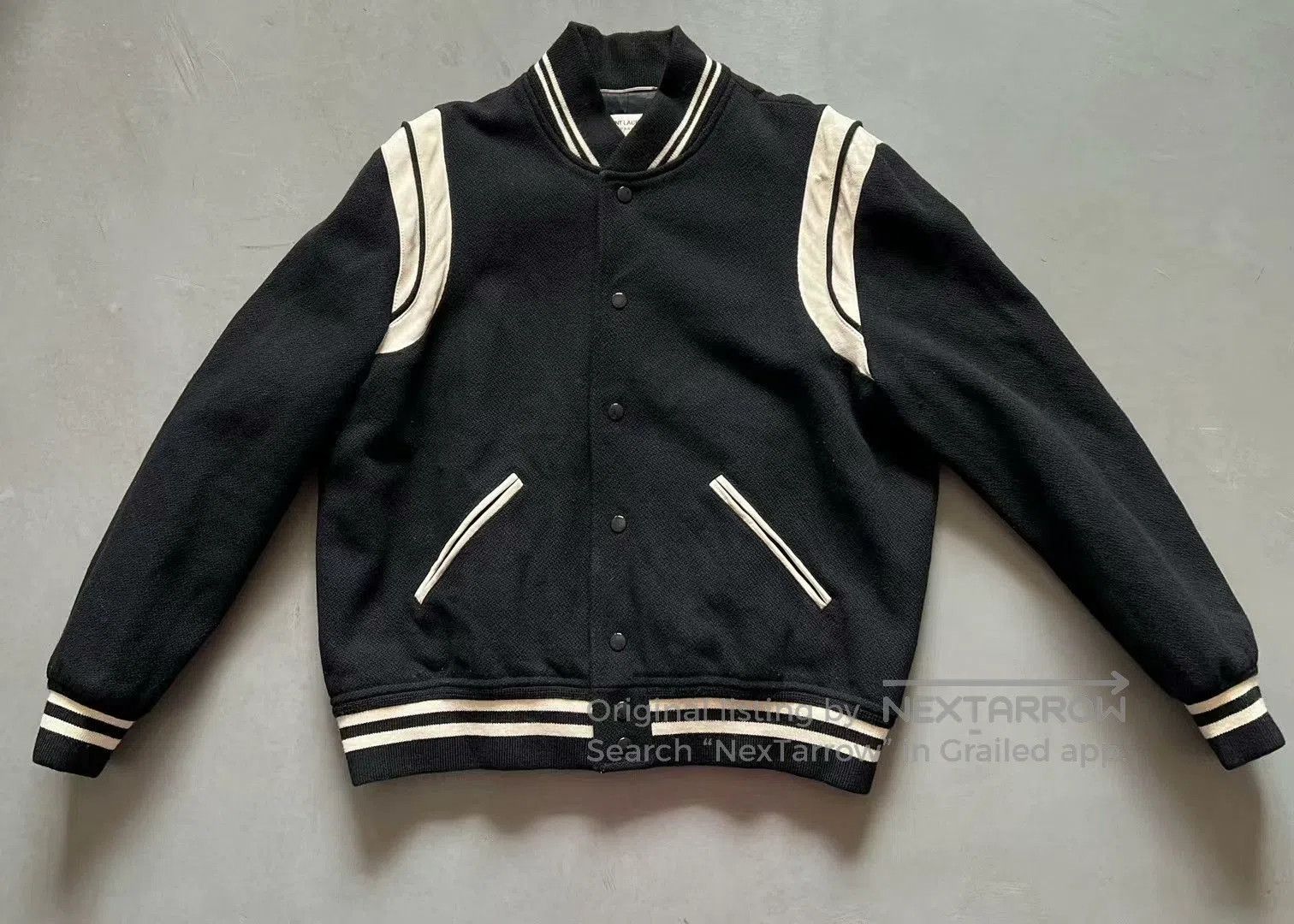 Yves Saint Laurent ysl black and white varsity jacket 2022. Size US L / EU 52-54 / 3 - 1 Thumbnail