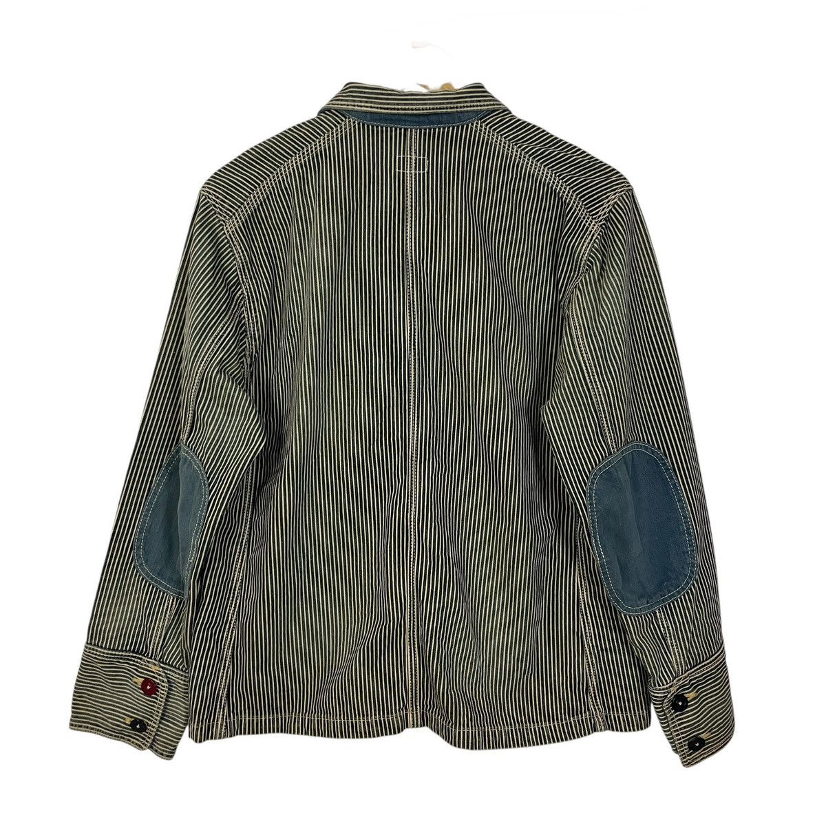 Porter Classic Vintage Porter Classic Hickory Stripe Patchwork Jacket Size US M / EU 48-50 / 2 - 8 Thumbnail