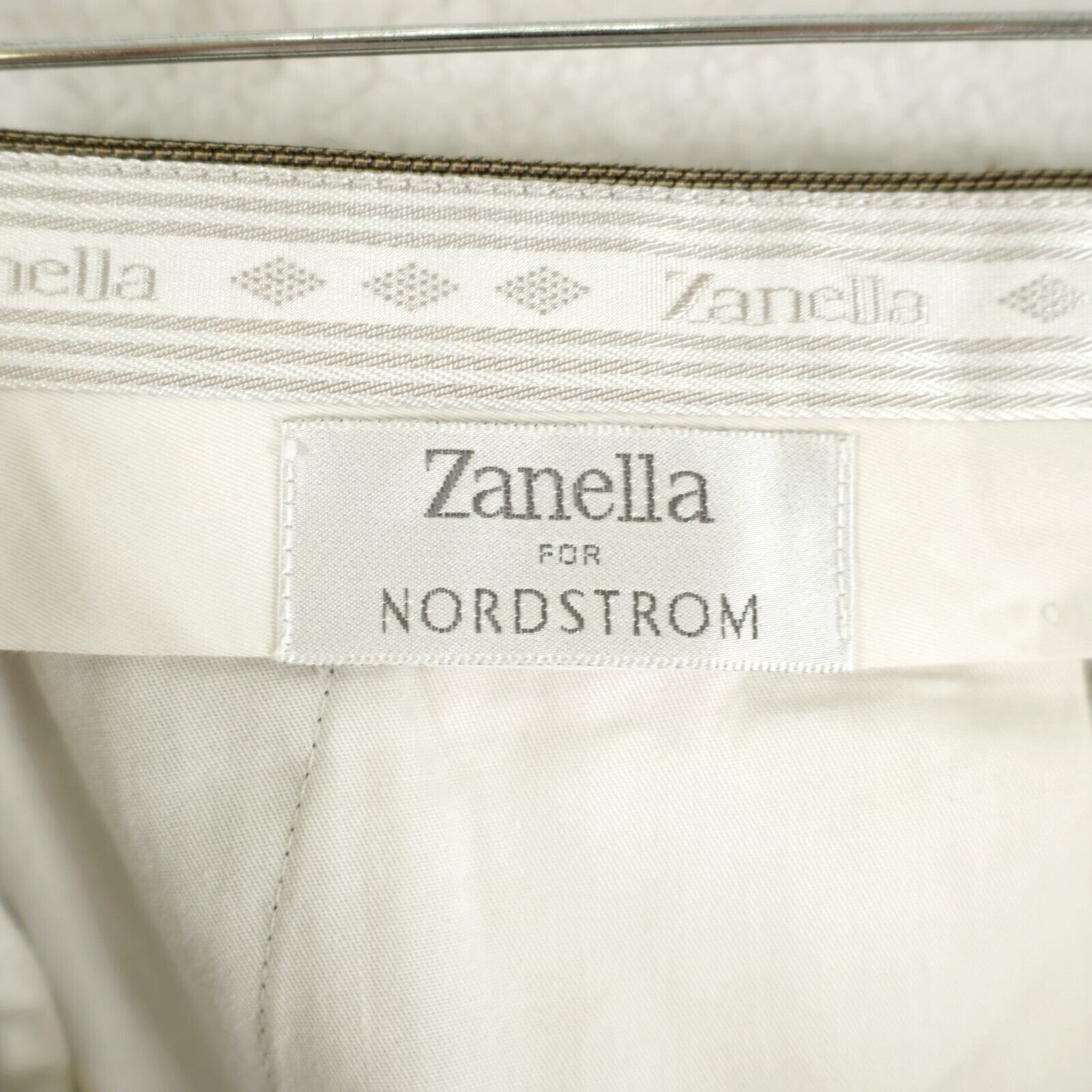 Zanella Zanella Bennett Nordstrom Beige Textured Wool Check Pleated Size 42R - 6 Thumbnail
