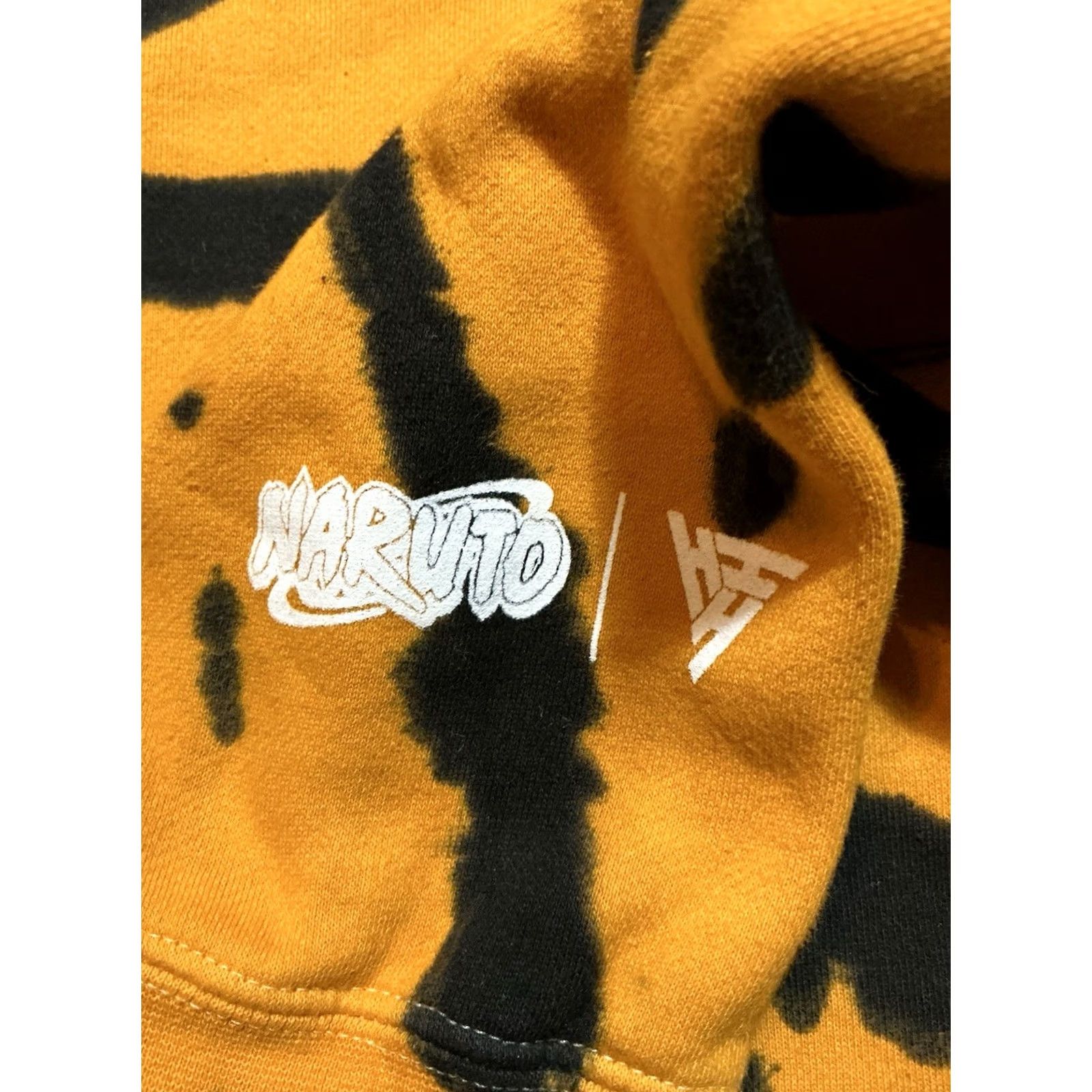Hypland Hypland Naruto Hoodie Mens 2XL Pullover Fleece Tie Dye Yellow Black Manga Anime Zebra? Size US XXL / EU 58 / 5 - 6 Thumbnail