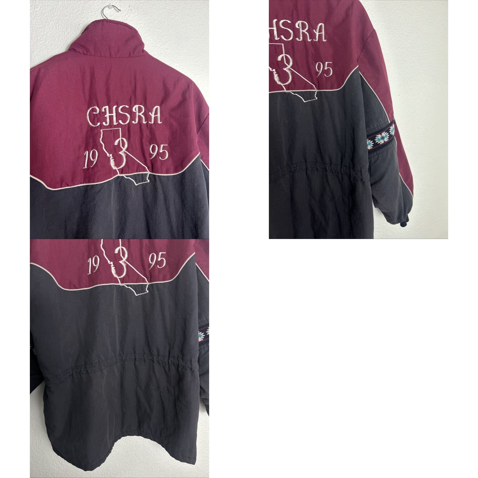 Vintage VINTAGE Canyon Guide Mens XL Full Zip Southwest Jacket Snap Black Maroon Parka Jacket Size US XL / EU 56 / 4 - 10 Thumbnail