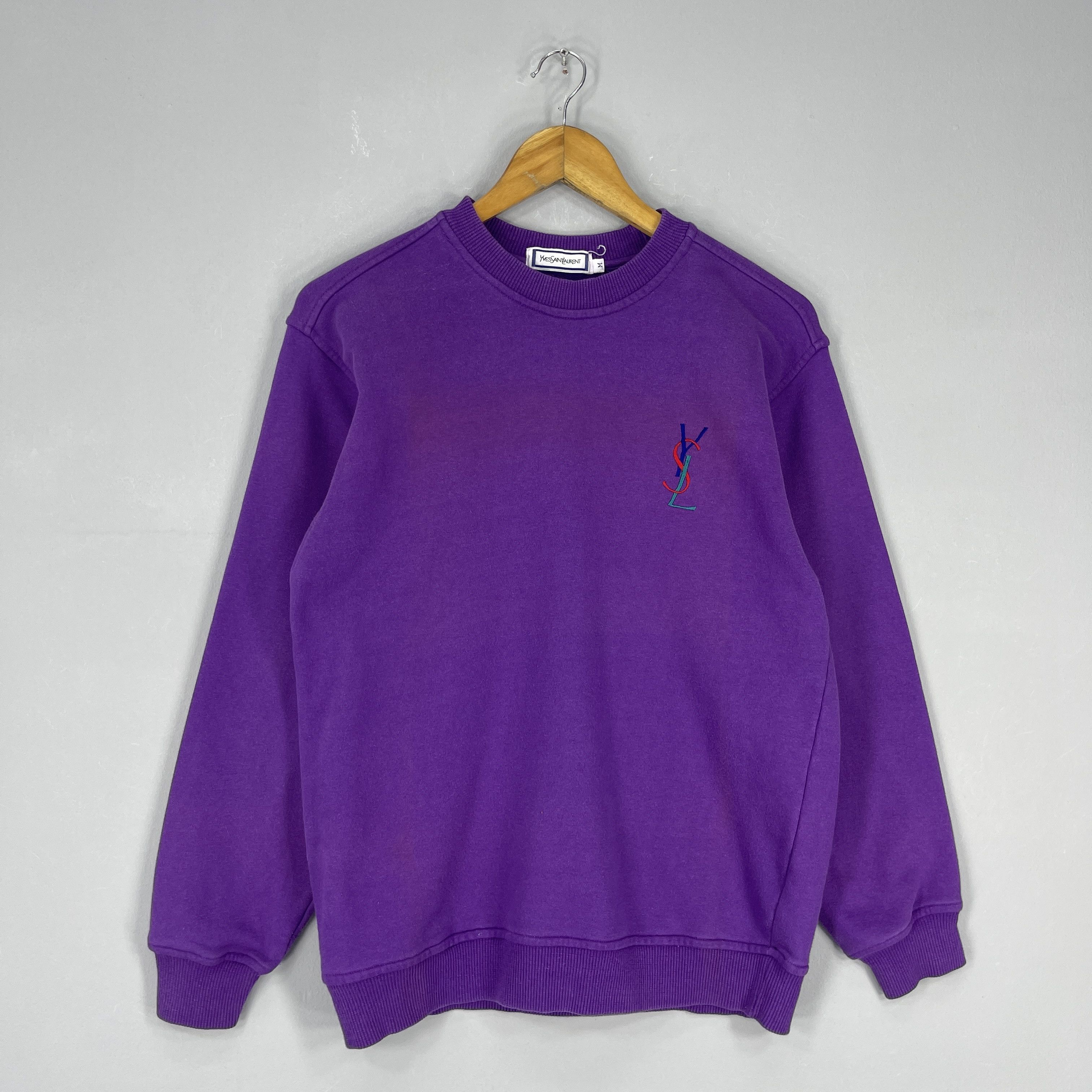 Yves Saint Laurent Vintage YVES SAINT LAURENT Sun Faded Sweatshirt Size US M / EU 48-50 / 2 - 5 Thumbnail