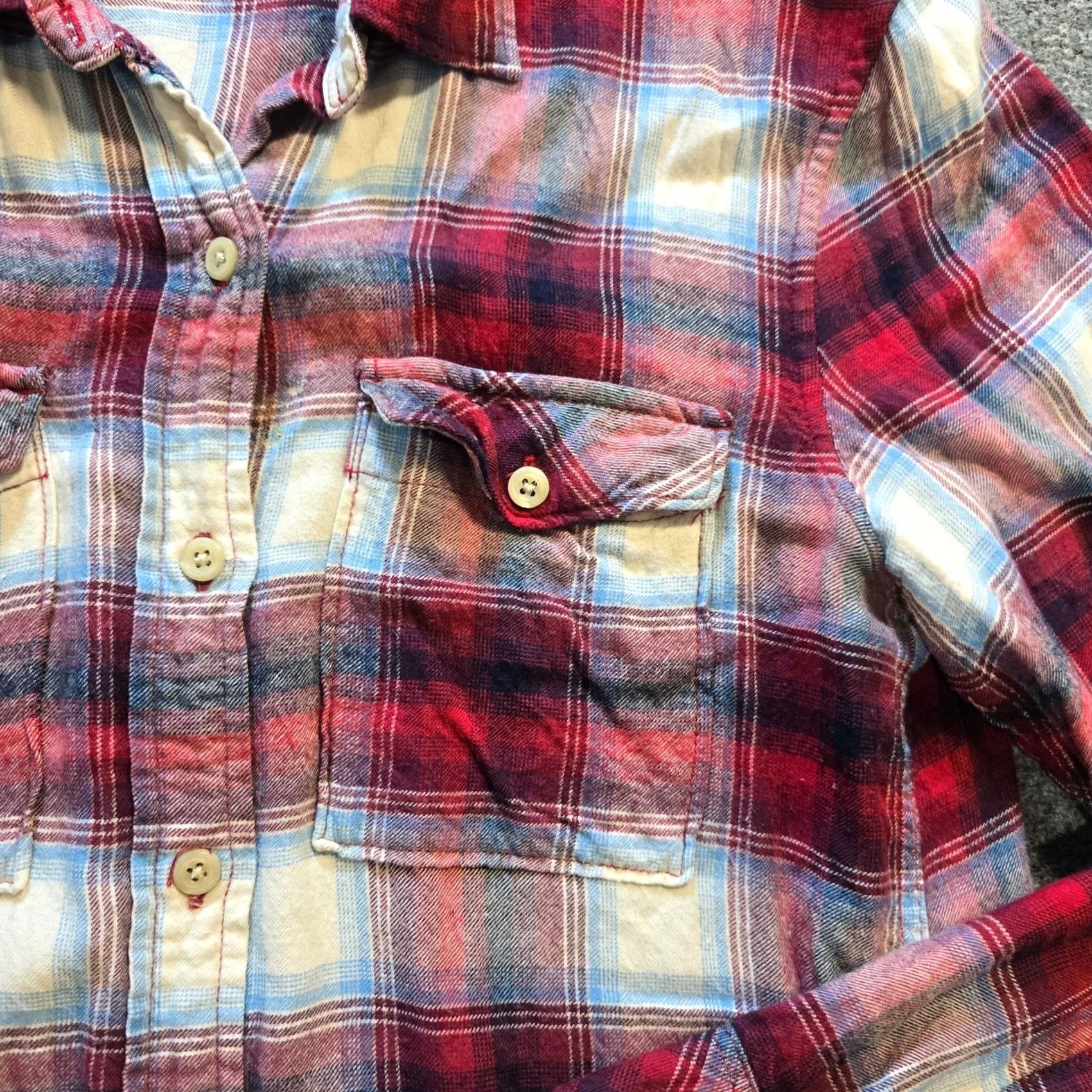 Gap Gap Top Womens Size Small Red Plaid Flannel Pendleton Button Up Casual Outdoors Shirt Size S / US 4 / IT 40 - 3 Thumbnail