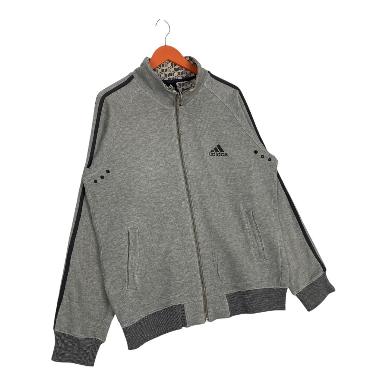 Adidas Vintage Adidas Classic Embroided Logo Zipper Sweatshirt Size US L / EU 52-54 / 3 - 3 Thumbnail