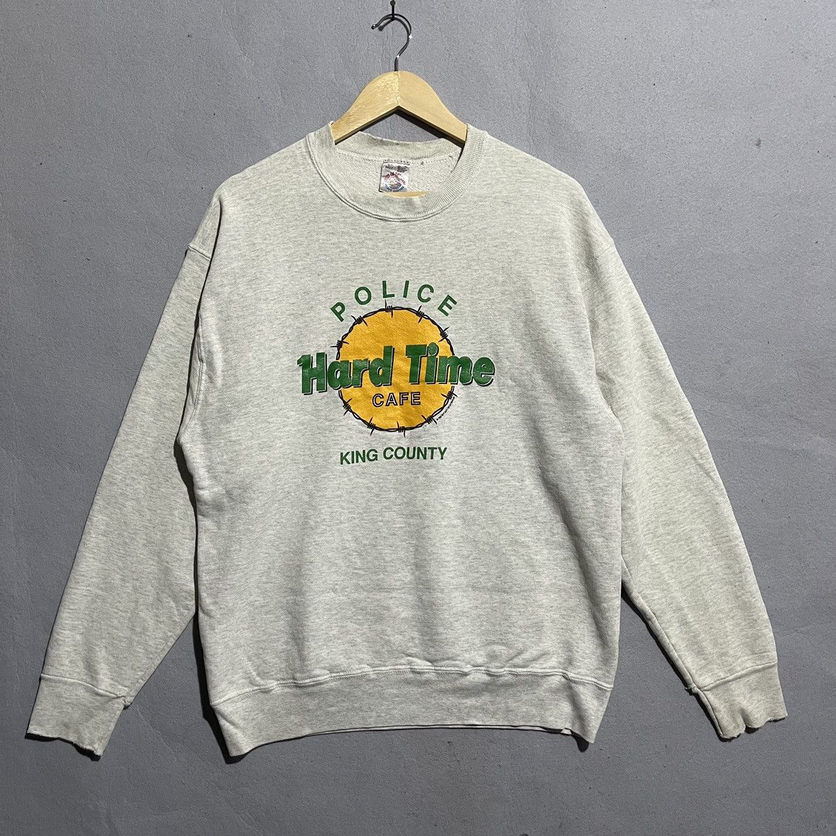 Fruit Of The Loom Vintage 1993 Hard Time Café King County Sweatshirt Size US L / EU 52-54 / 3 - 1 Thumbnail