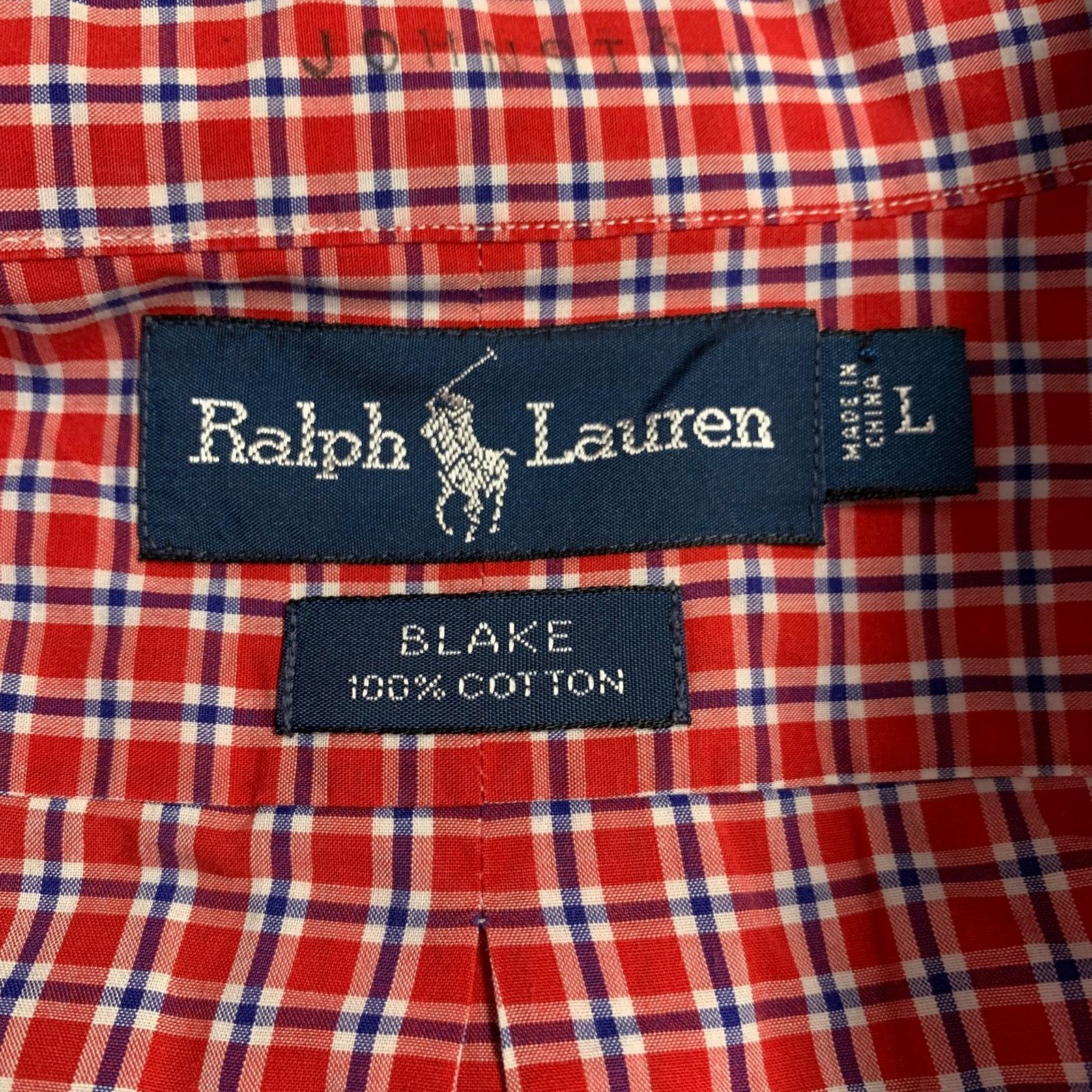 Ralph Lauren Red Blue Window Pane Cotton Button Down Long Sleeve Shirt Size US L / EU 52-54 / 3 - 4 Thumbnail