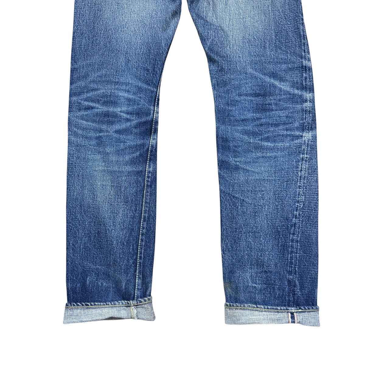 Jelado 17oz Graph Zero Distressed Denim Selvedge Jeans Natural Fade Size US 30 / EU 46 - 15 Thumbnail
