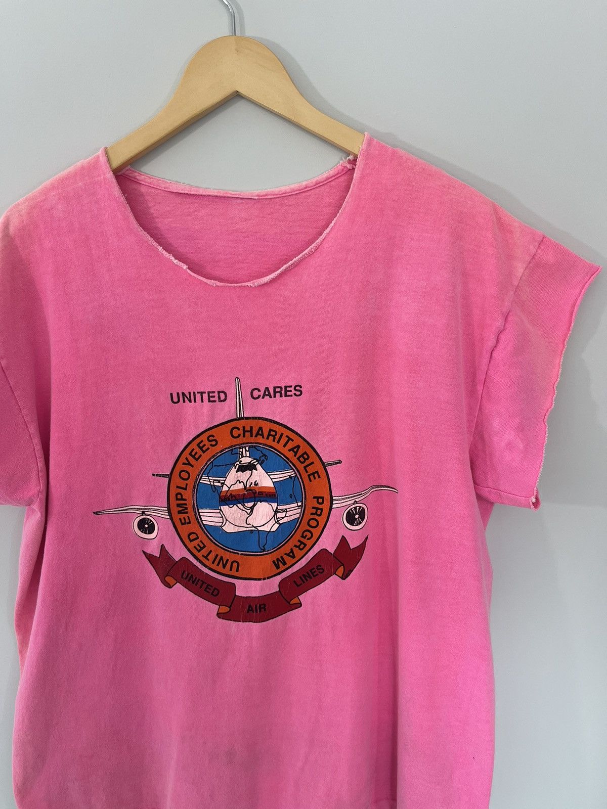 Vintage Single Stitch Airplane Thrashed Cut Off Faded Tee Size US L / EU 52-54 / 3 - 2 Thumbnail