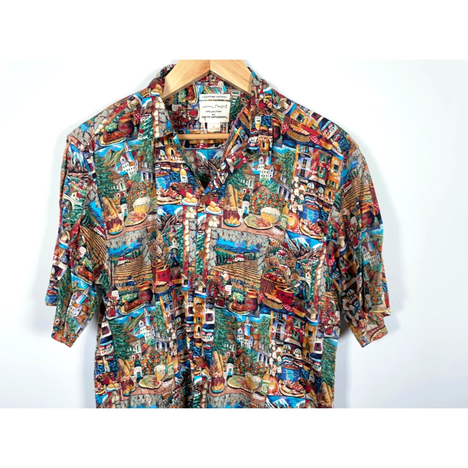 Reyn Spooner Reyn Spooner x Guy Buffet Shirt Men's Large Italian Countryside Loop Collar Shirt Size US L / EU 52-54 / 3 - 4 Thumbnail