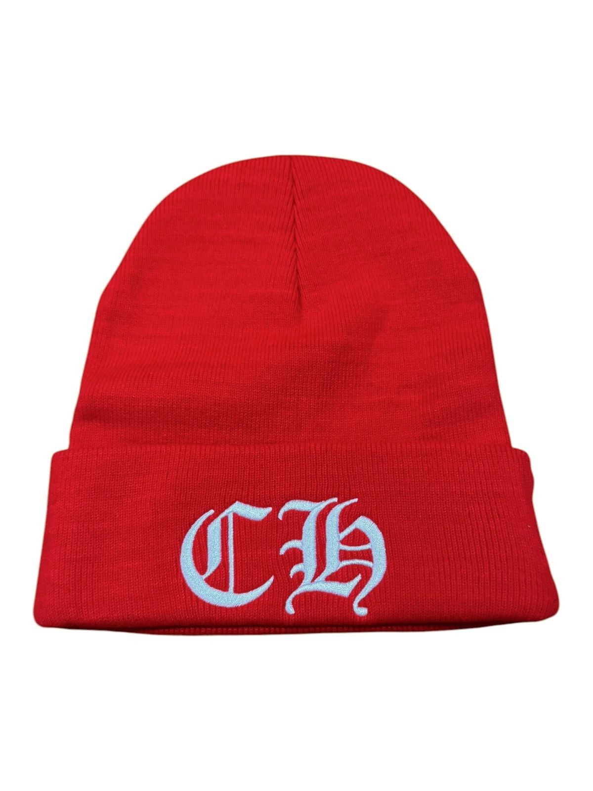 Chrome Hearts Chrome Hearts CH Logo Beanie Red White Size ONE SIZE - 1 Thumbnail