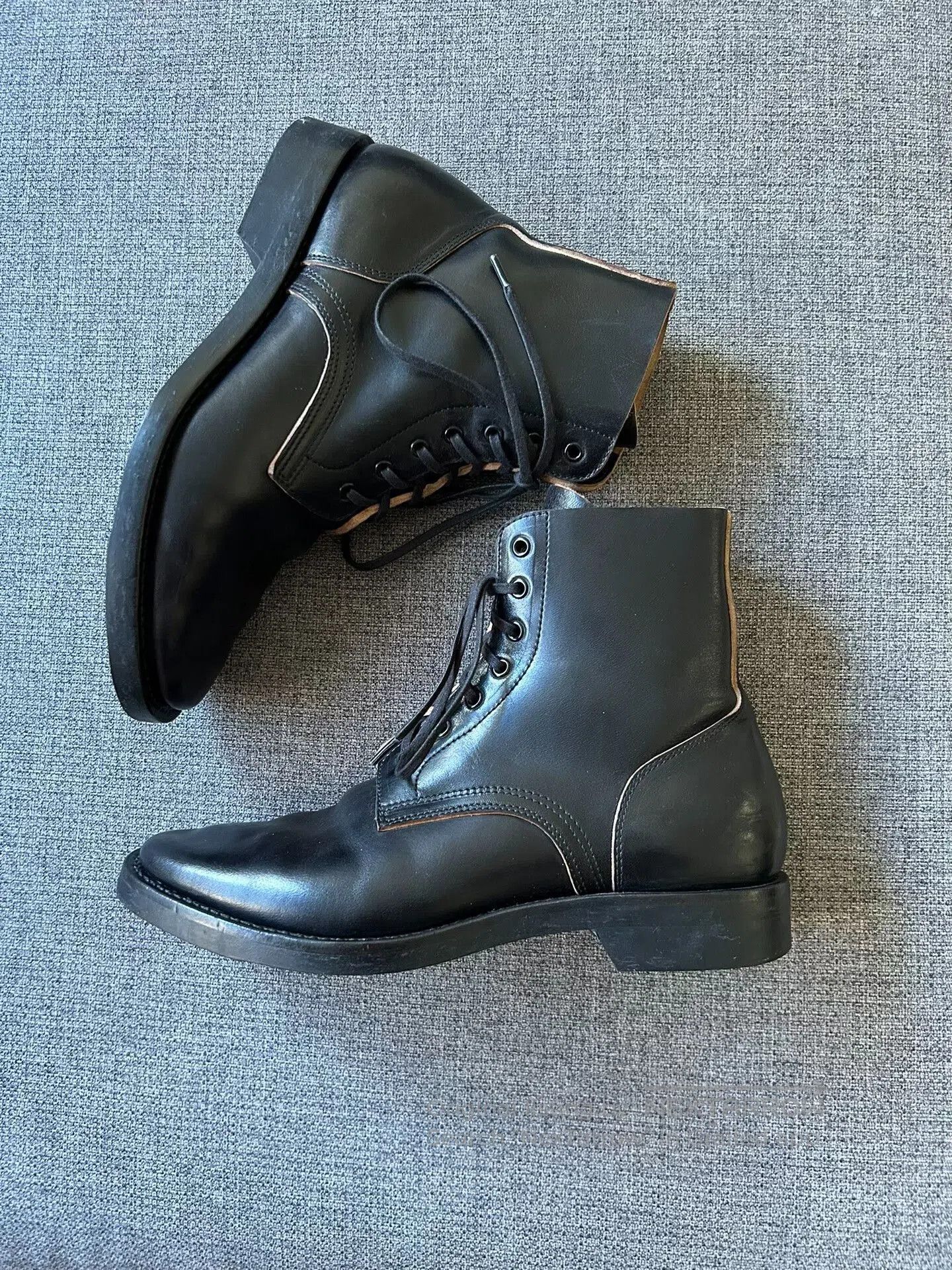 Maryam Nassir Zadeh black leather lace-up boots for men. Size US 5.5 / EU 38 - 2 Thumbnail