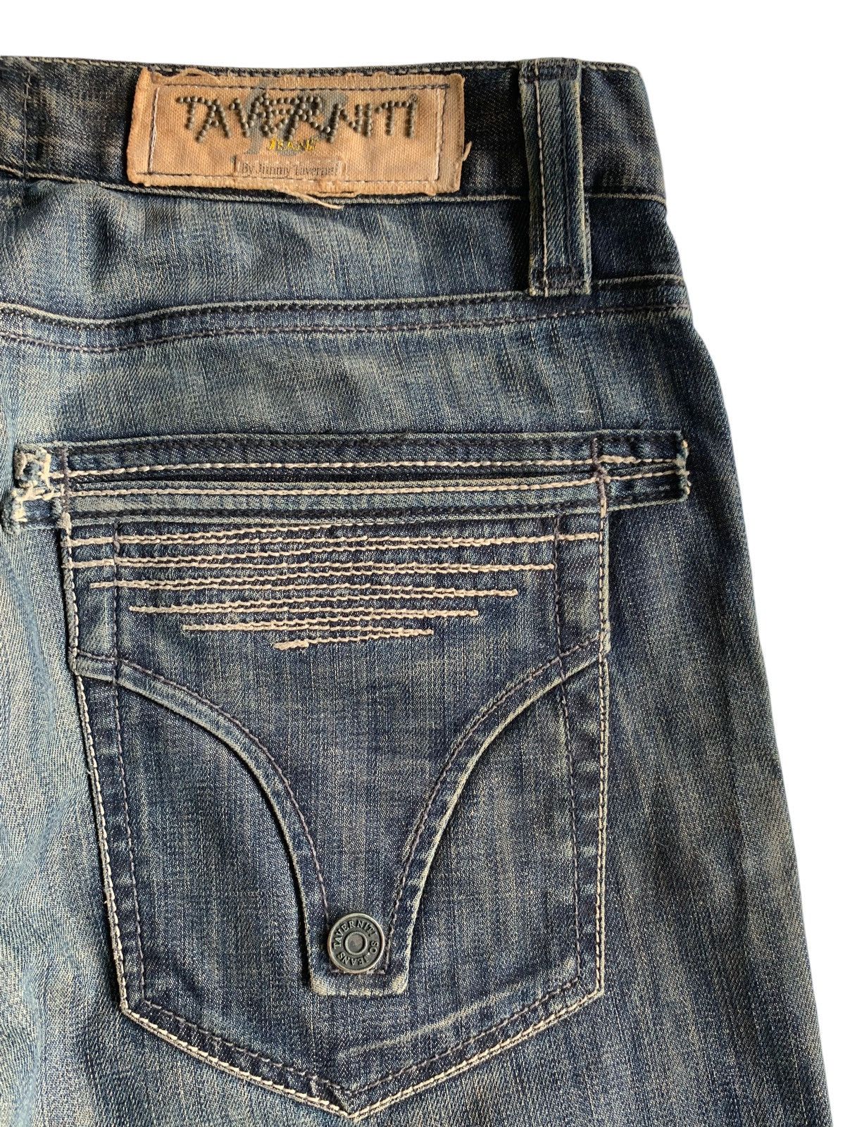 Tornado Mart FLARE Taverniti So Jeans Punk Style Distressed Denim☠️🎌 Size US 33 - 12 Thumbnail