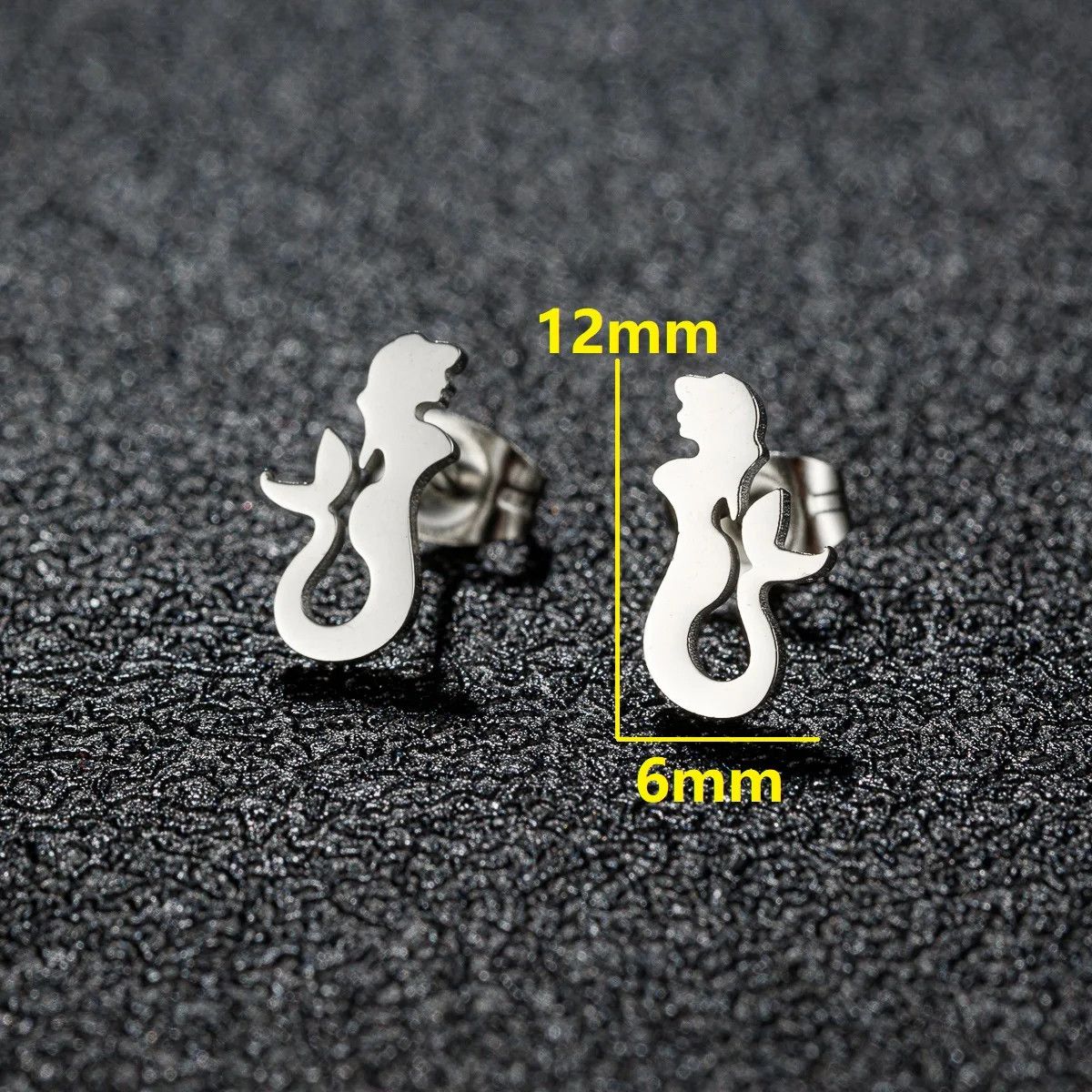 Jewelry Mermaid Stud Earrings Charm Earring Gift Size ONE SIZE - 2 Thumbnail