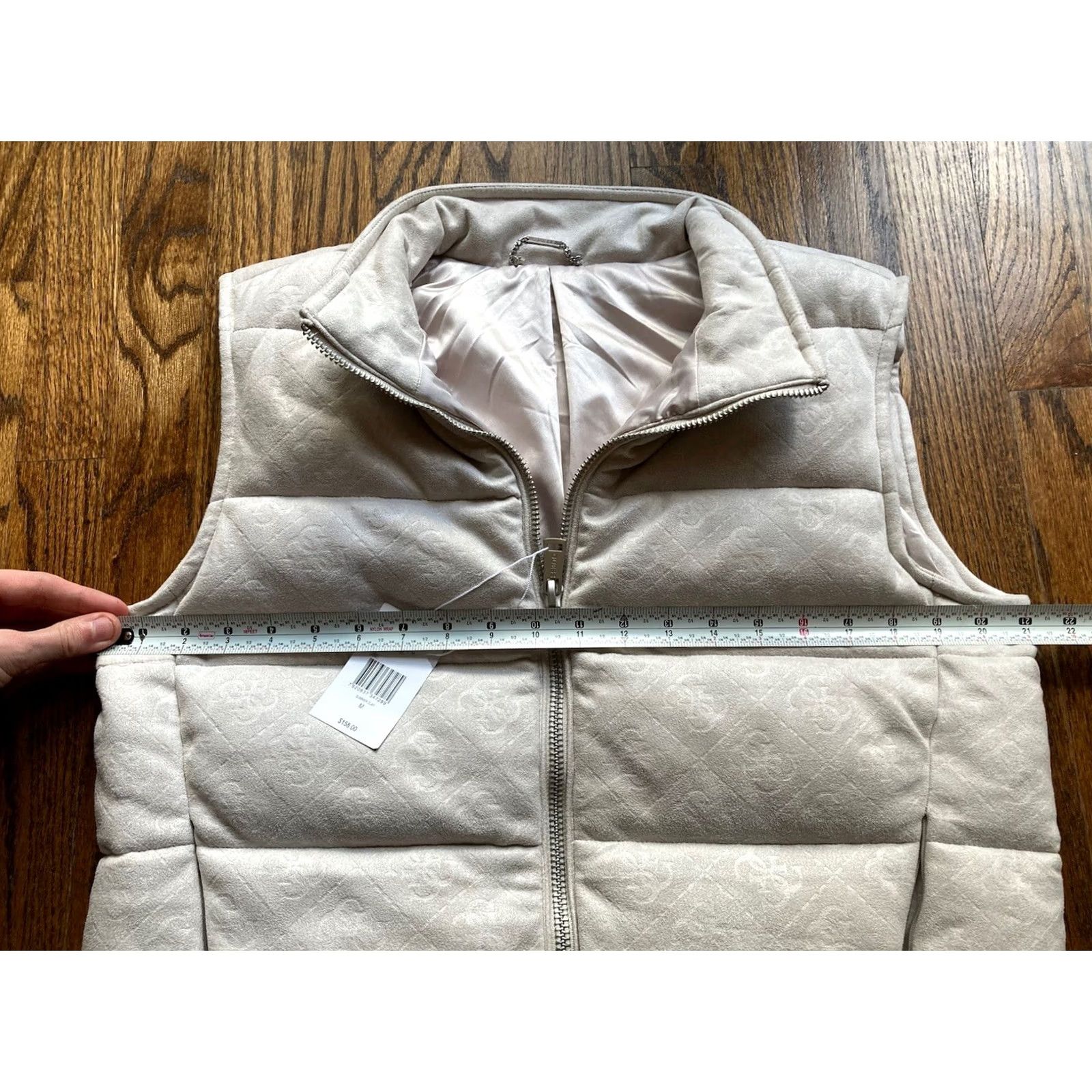 Guess NWT Guess Jemi Puffer Vest Womens Size Medium Cream Full Zip MSRP 58 NEW Size M / US 6-8 / IT 42-44 - 6 Thumbnail