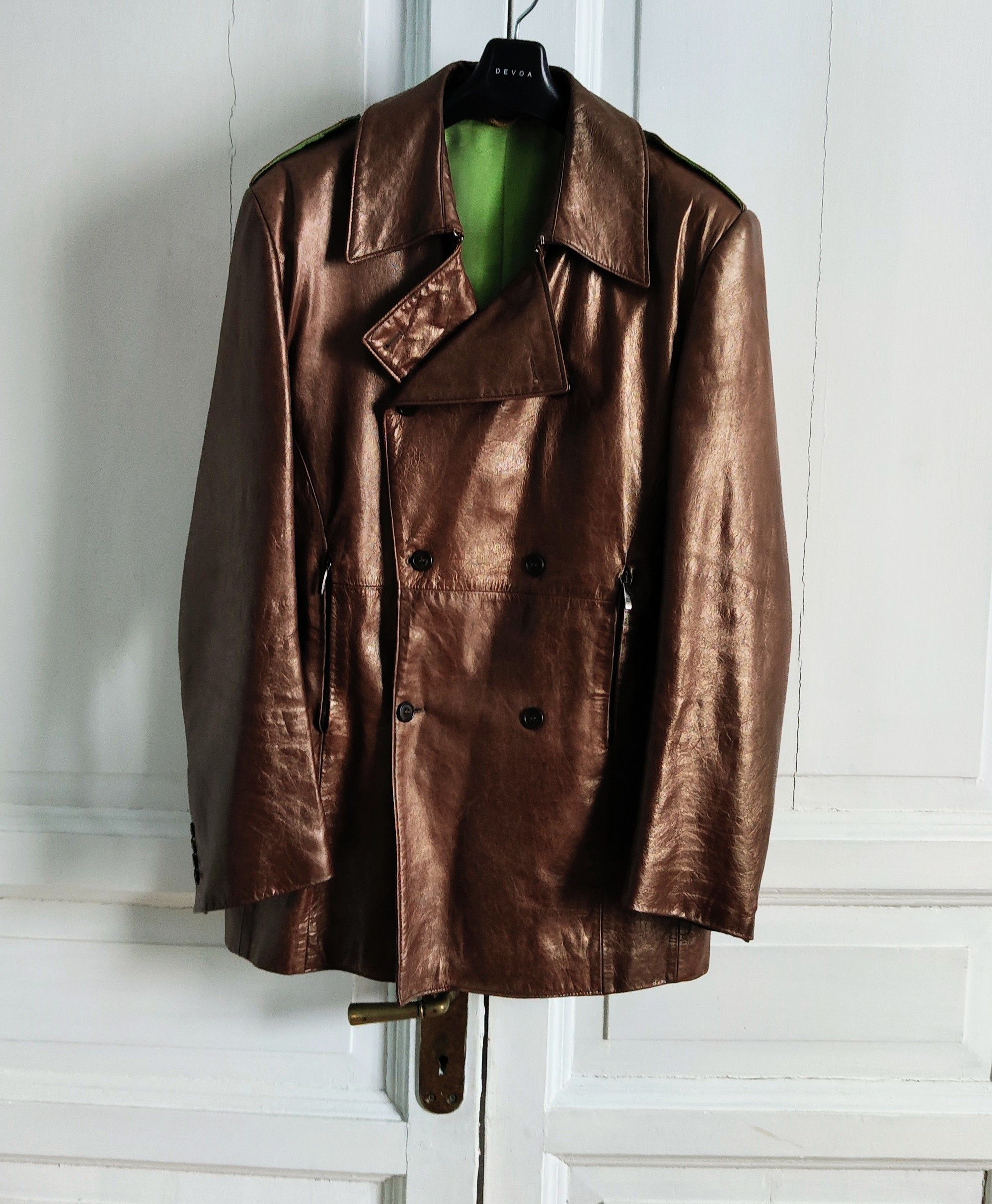 Ozwald Boateng GRAIL! Runway gold leather jacket SS07.Like Tom Ford Size US L / EU 52-54 / 3 - 4 Thumbnail