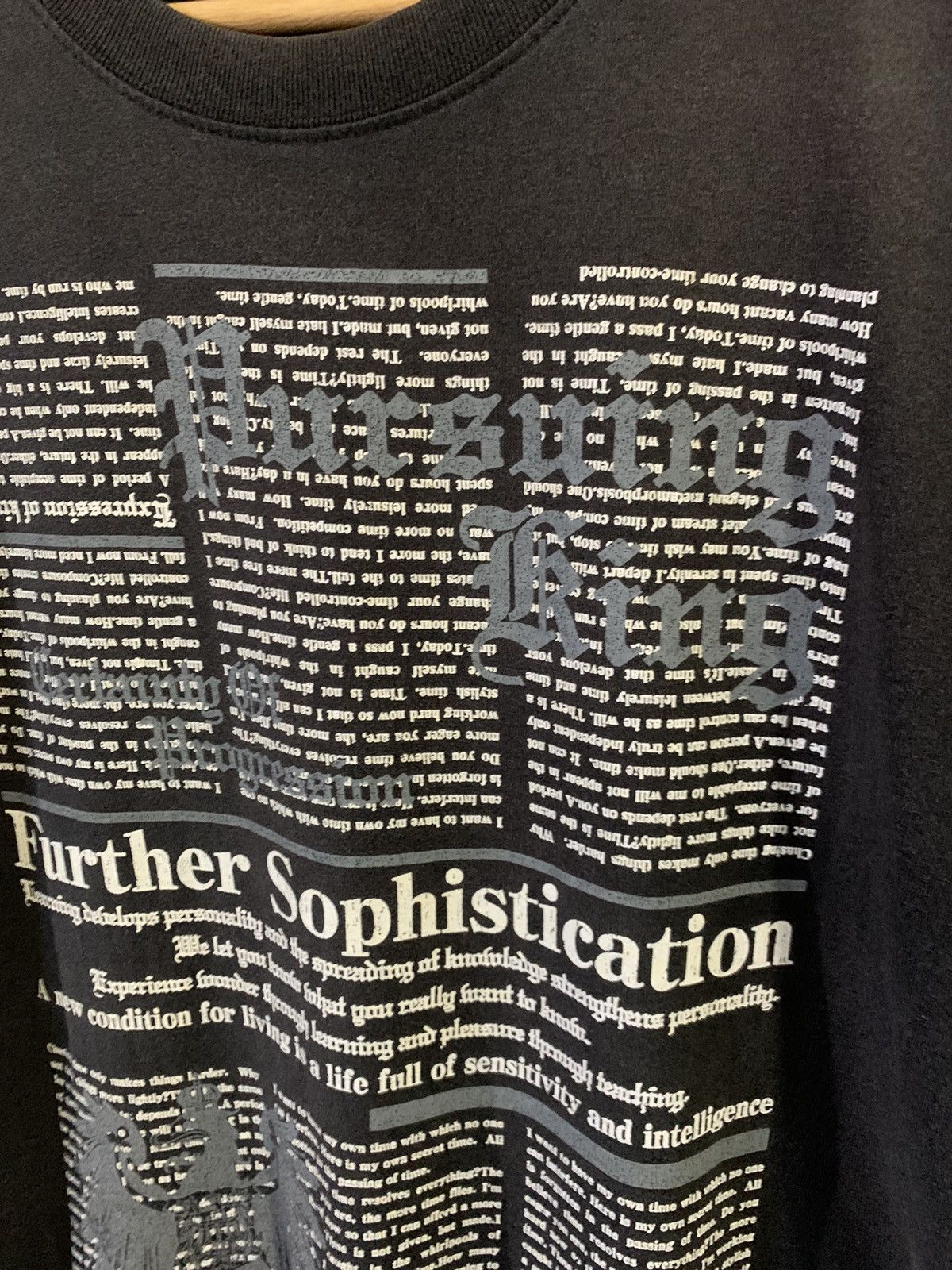 Japanese Brand Pino Bazzo Japan Poem Design SunFaded Shirt Size US XL / EU 56 / 4 - 5 Thumbnail