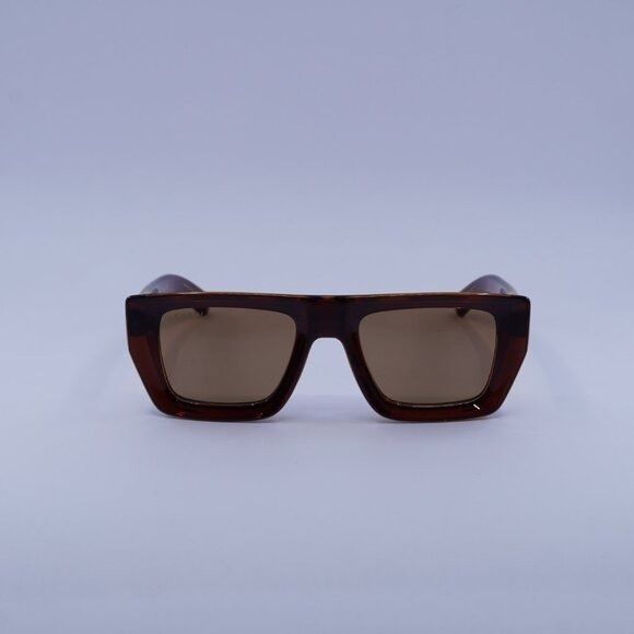 Gucci Gucci GG1723S 002 Sunglasses Transparent Brown Square Frame Size ONE SIZE - 4 Thumbnail