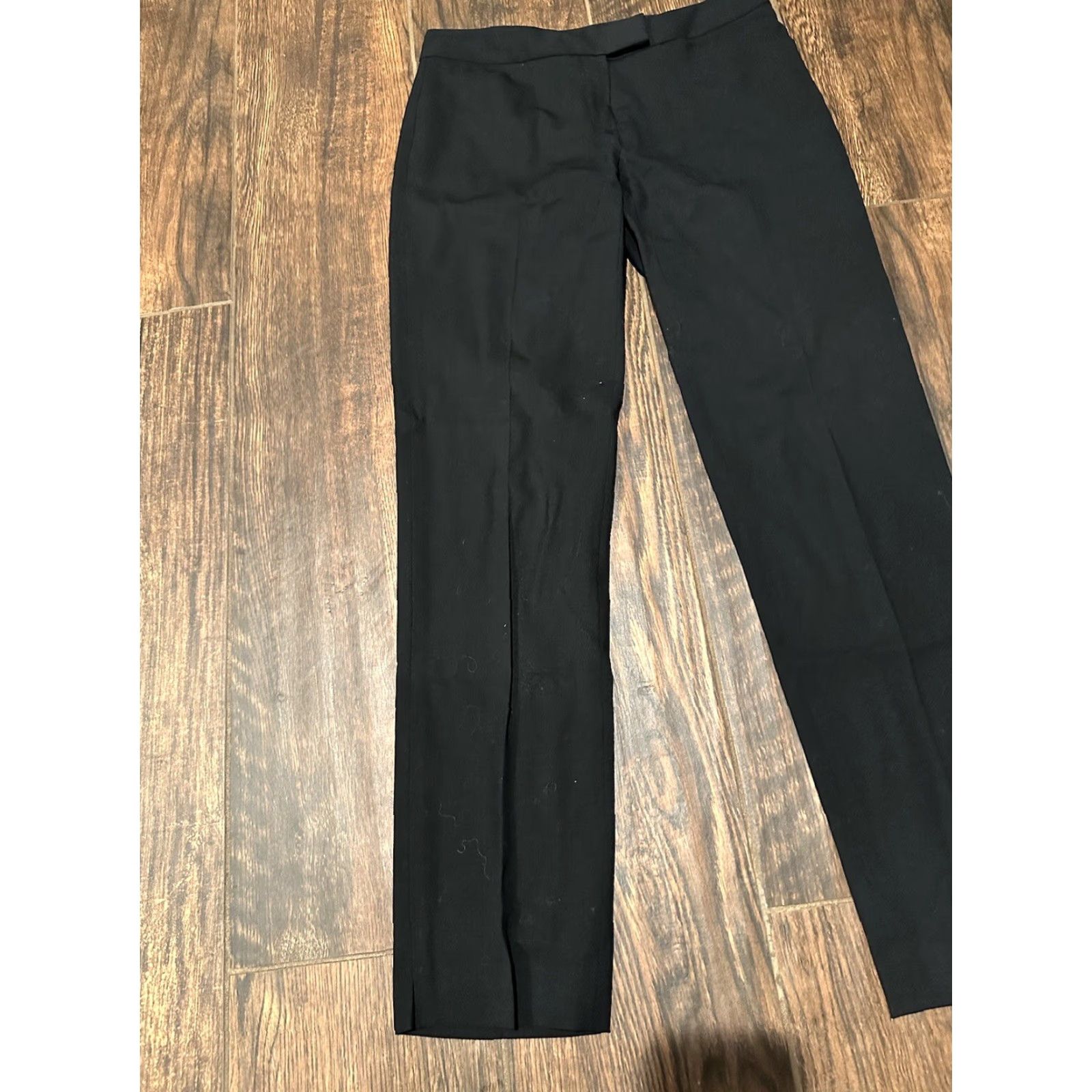 Vintage Lafayette 148 New York Dress Pants Womens 0 Black Wool Blend Work Trouser Size 25" / US 0 / IT 36 - 3 Thumbnail