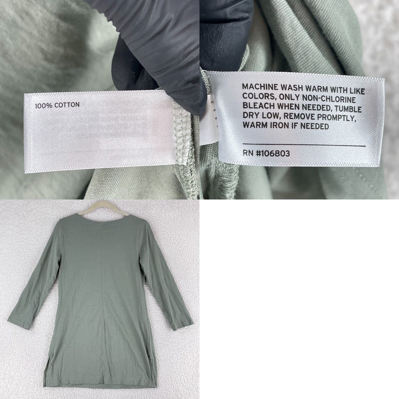 Vintage Duluth Trading Co. Green Long Sleeve Tunic Shirt Womens XS Boat Neck Pullover 100% Cotton Size XS / US 0-2 / IT 36-38 - 8 Thumbnail