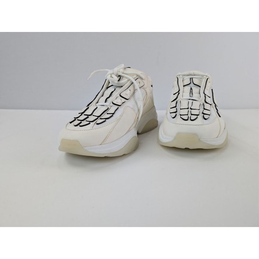 Amiri o1rshd1 Bone Runner Sneakers in White / Black Painted Edge Size US 14 / EU 47 - 6 Thumbnail
