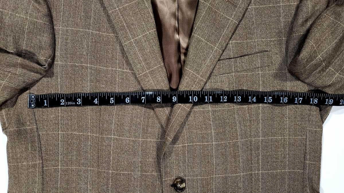 Jos. A. Bank Jos. A. Bank Wool Sport Coat Windowpane Plaid Blazer 40R Size 40R - 7 Thumbnail