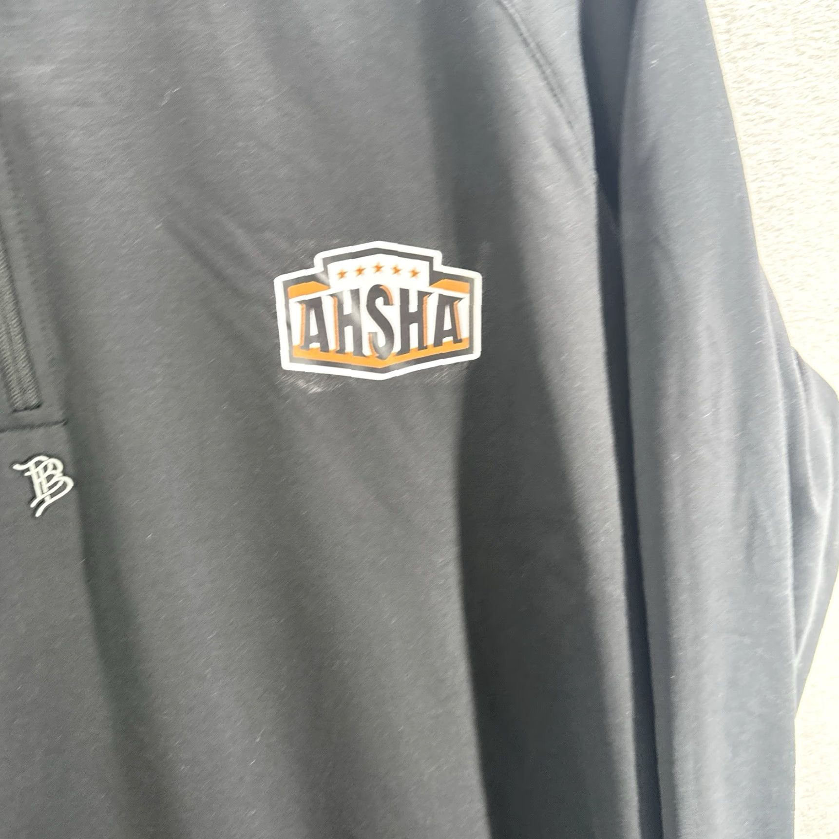 Logo 7 Branded Bills Shirt Mens L Black 1/4 Zip Long Sleeve Logo Golf AHSHA Size US L / EU 52-54 / 3 - 6 Thumbnail